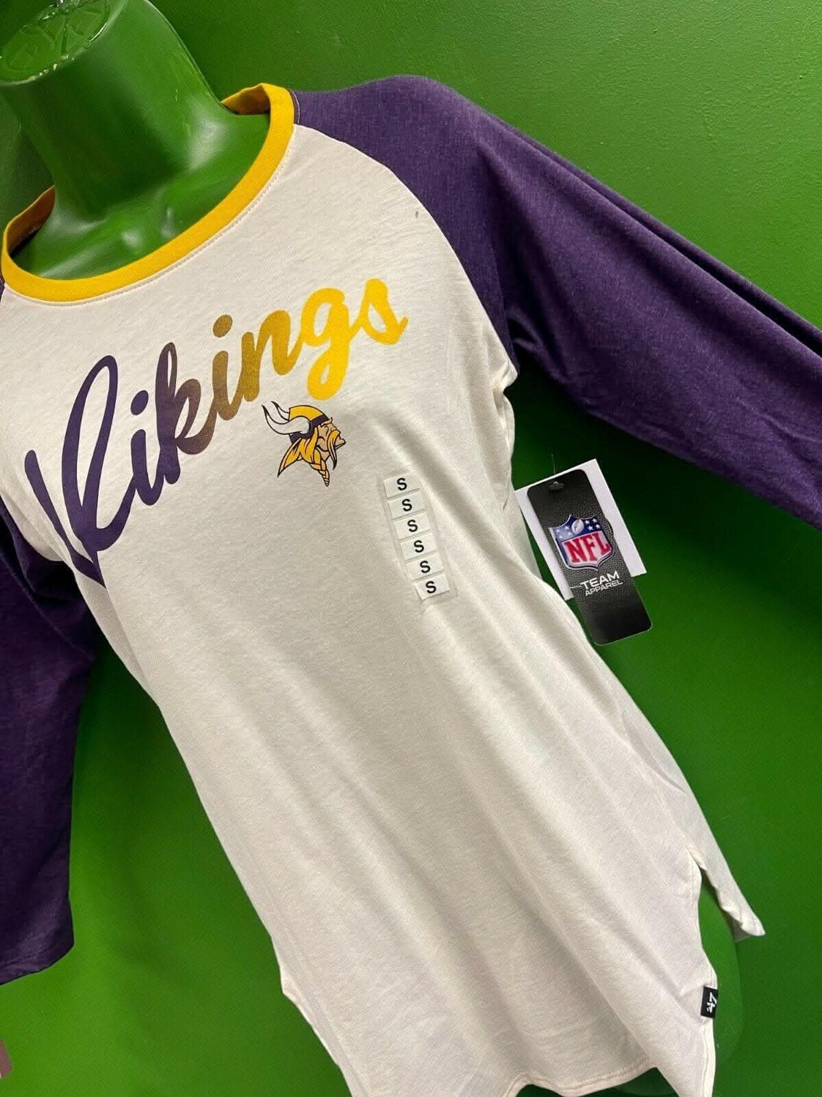 NFL Minnesota Vikings '47 Raglan Splitter T-Shirt Women's Medium NWT