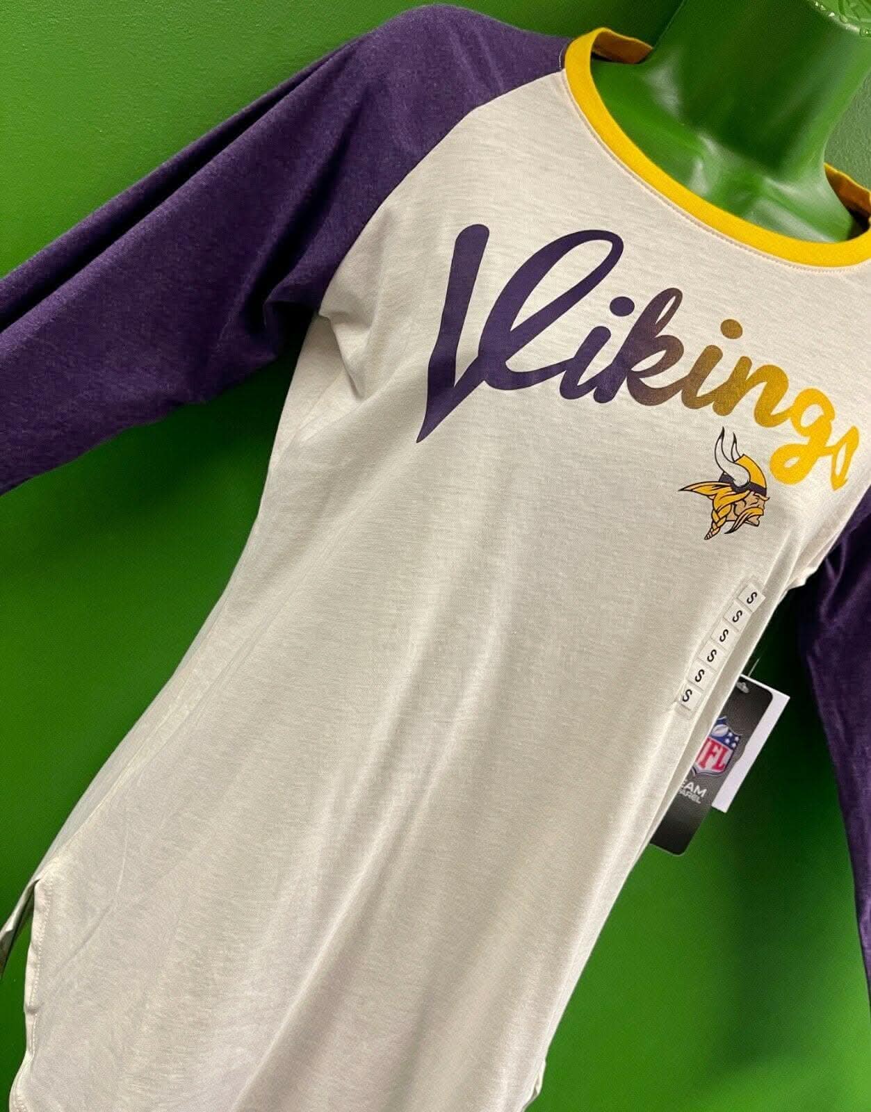 NFL Minnesota Vikings '47 Raglan Splitter T-Shirt Women's XL NWT