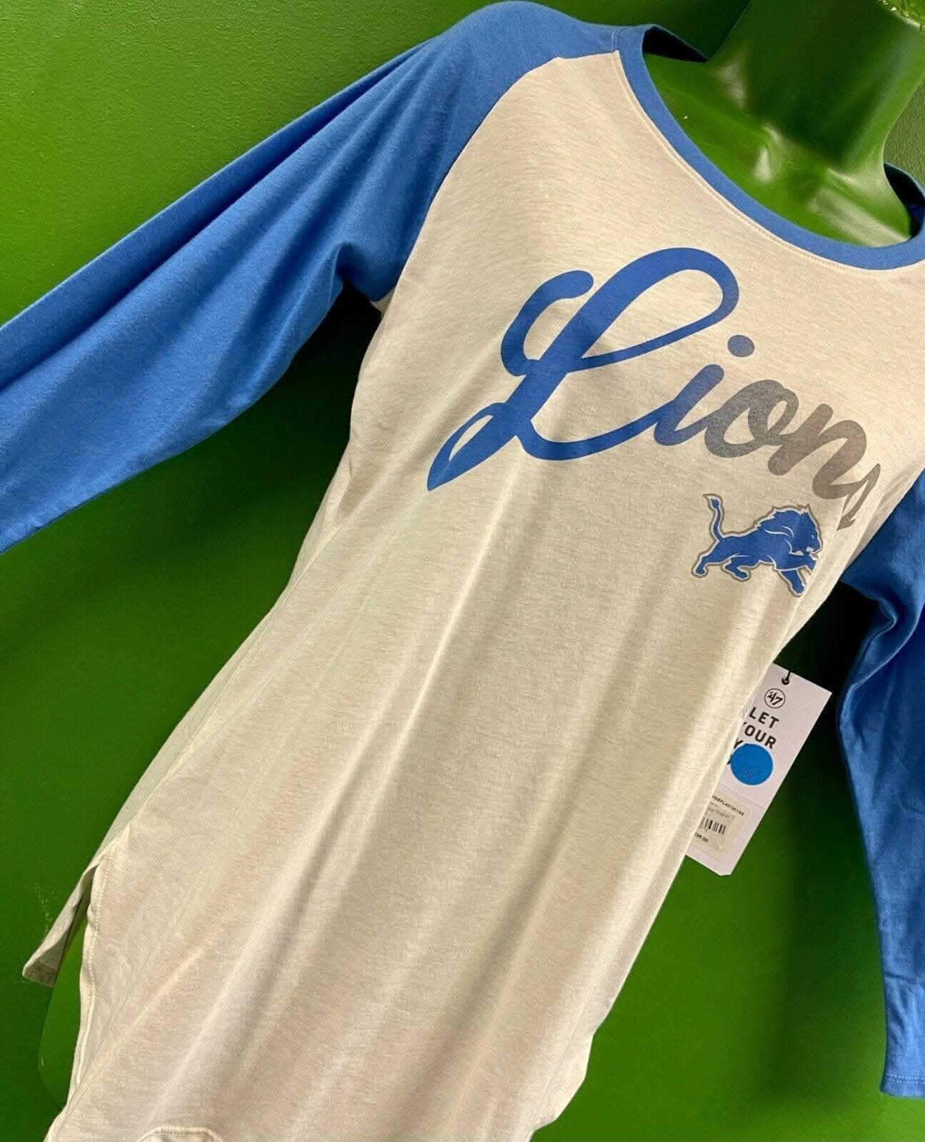 NFL Detroit Lions '47 Raglan Splitter T-Shirt Women's X-Large NWT
