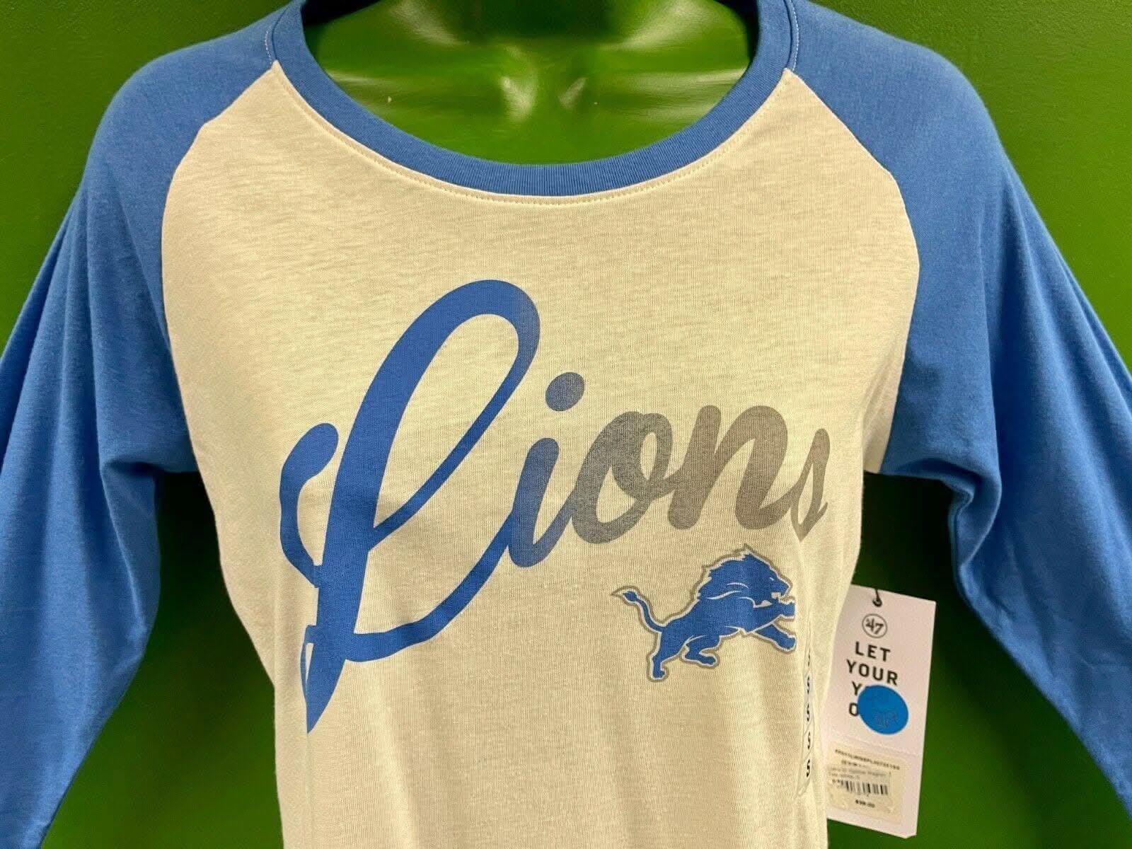 NFL Detroit Lions '47 Raglan Splitter T-Shirt Women's X-Large NWT