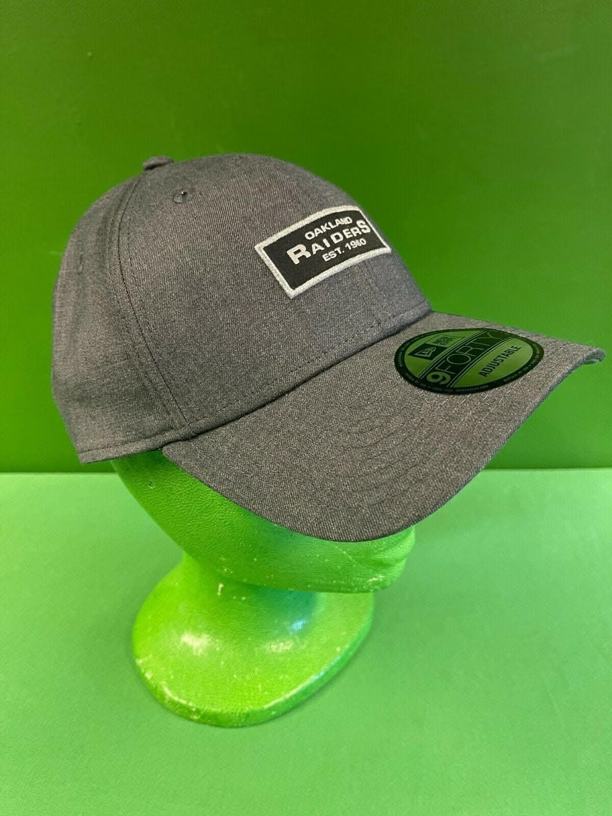 NFL Las Vegas Raiders New Era 9FORTY Hat Cap Grey OSFA Strapback NWT