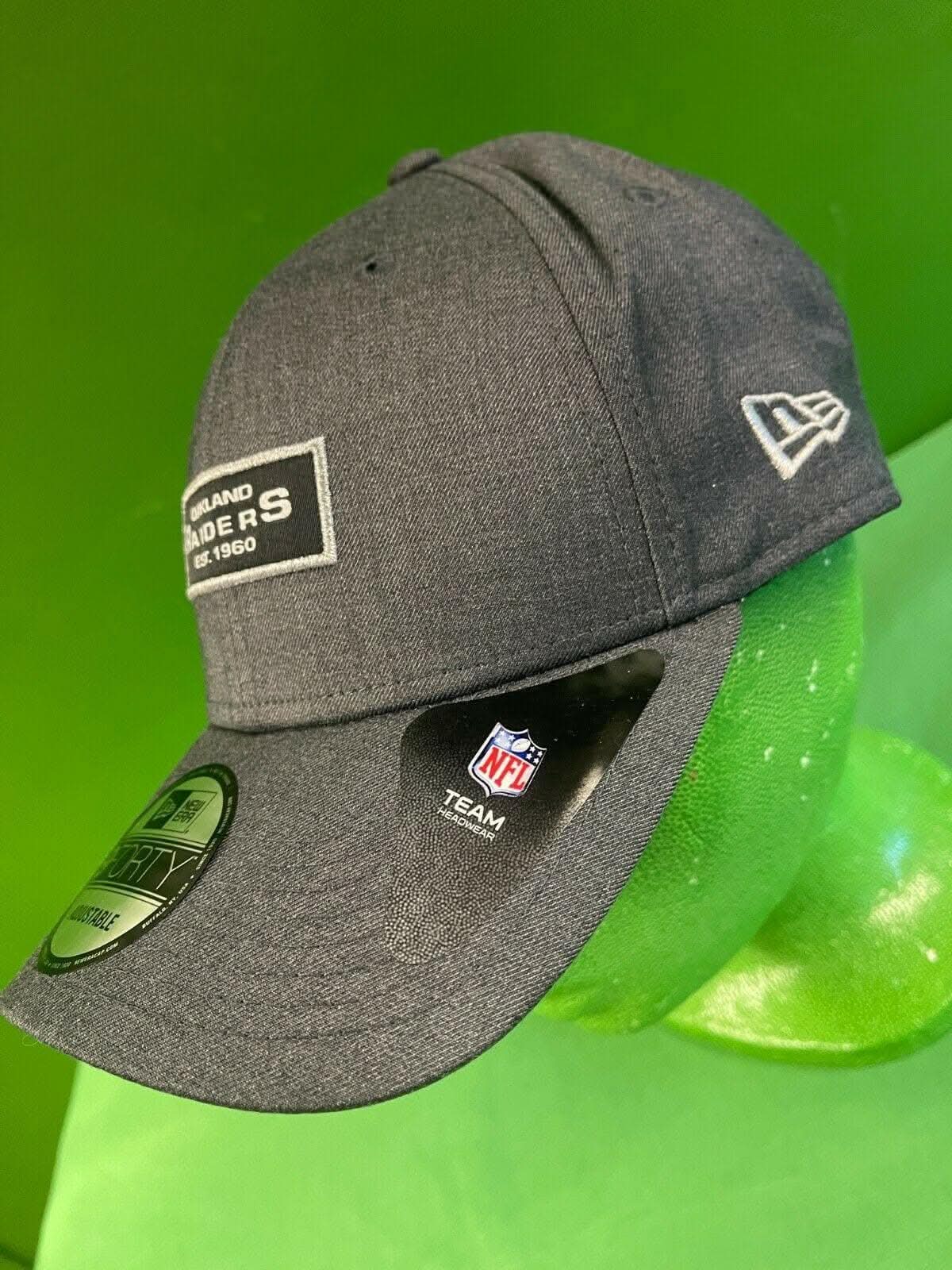 NFL Las Vegas Raiders New Era 9FORTY Hat Cap Grey OSFA Strapback NWT