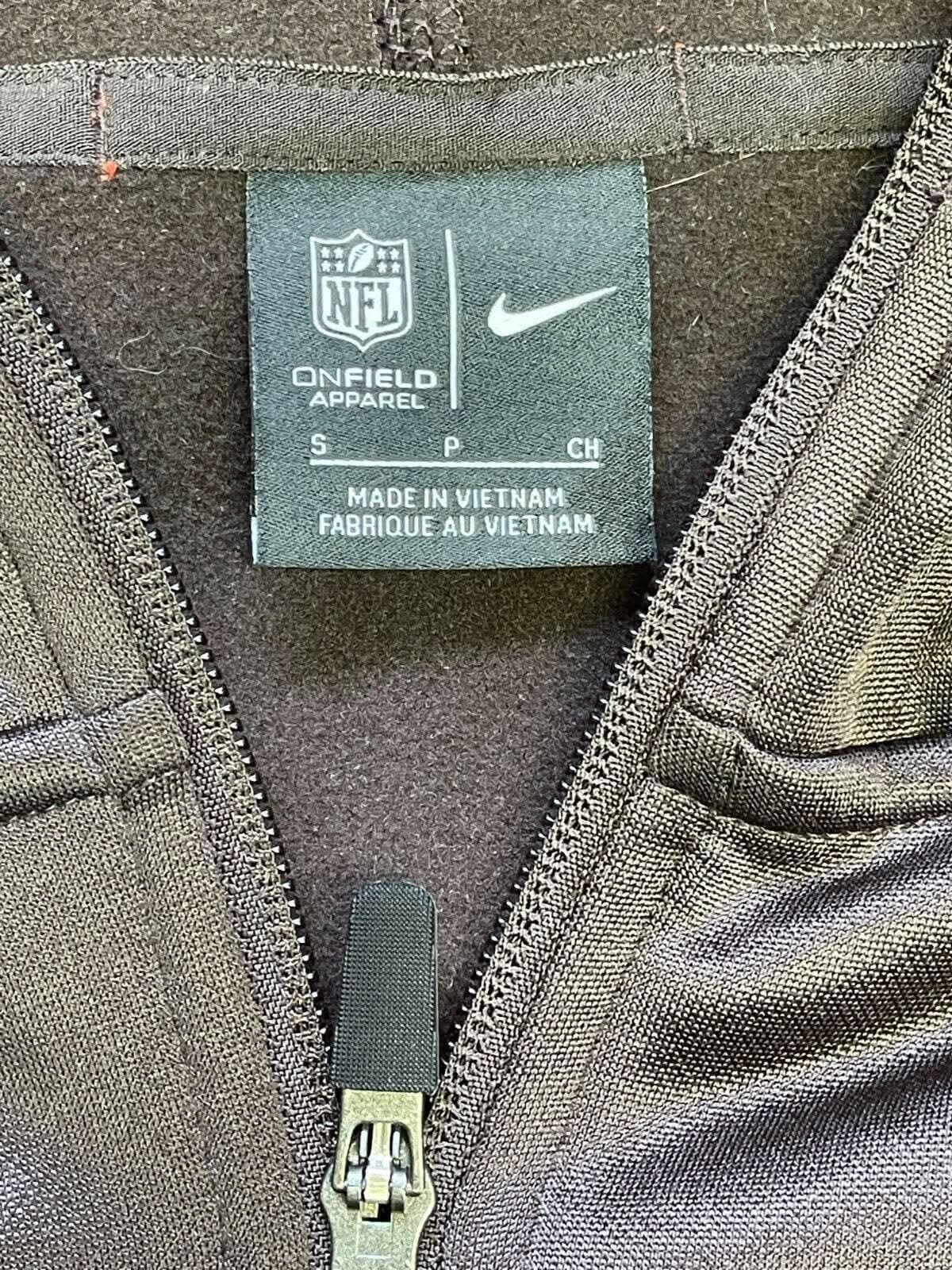 NFL Cleveland Browns On-Field Full Zip Hoodie Men's Small