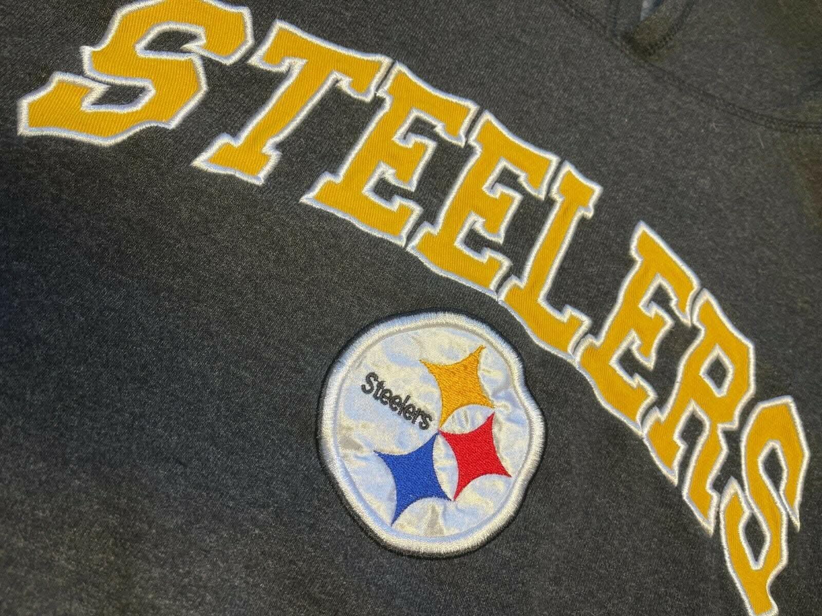 NFL Pittsburgh Steelers Charcoal Grey Hoodie Women's Medium