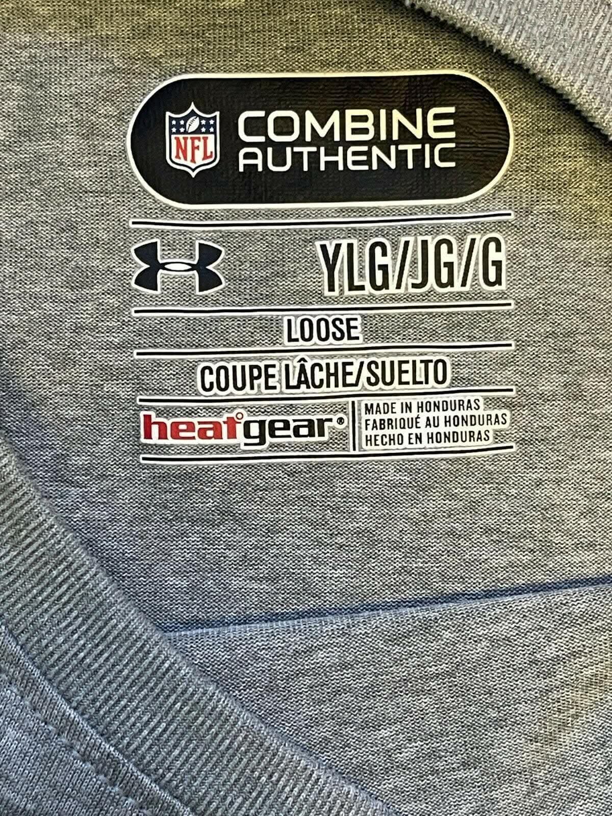 NFL Pittsburgh Steelers Under Armour Heat Gear Grey T-Shirt Youth Large