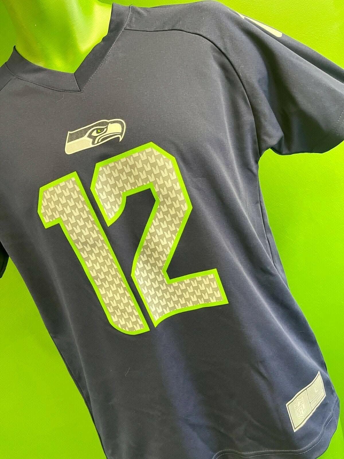 NFL Seattle Seahawks "Fan" #12 Jersey - Top Youth Large 14-16 nice!