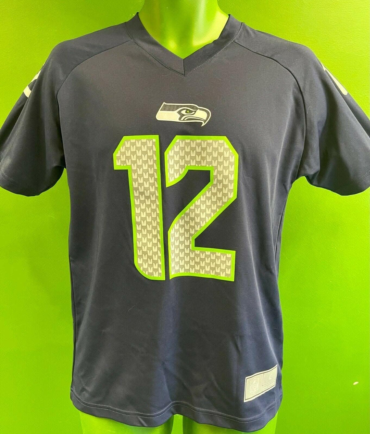 NFL Seattle Seahawks "Fan" #12 Jersey - Top Youth Large 14-16 nice!