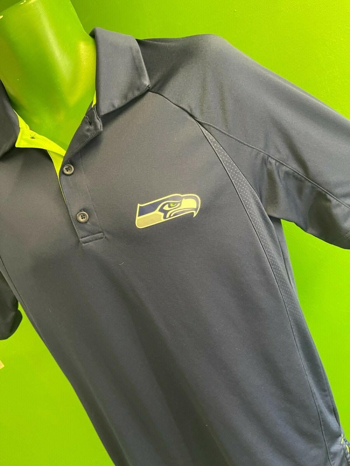 NFL Seattle Seahawks Majestic Cool Base Golf-Polo Shirt Men's Medium