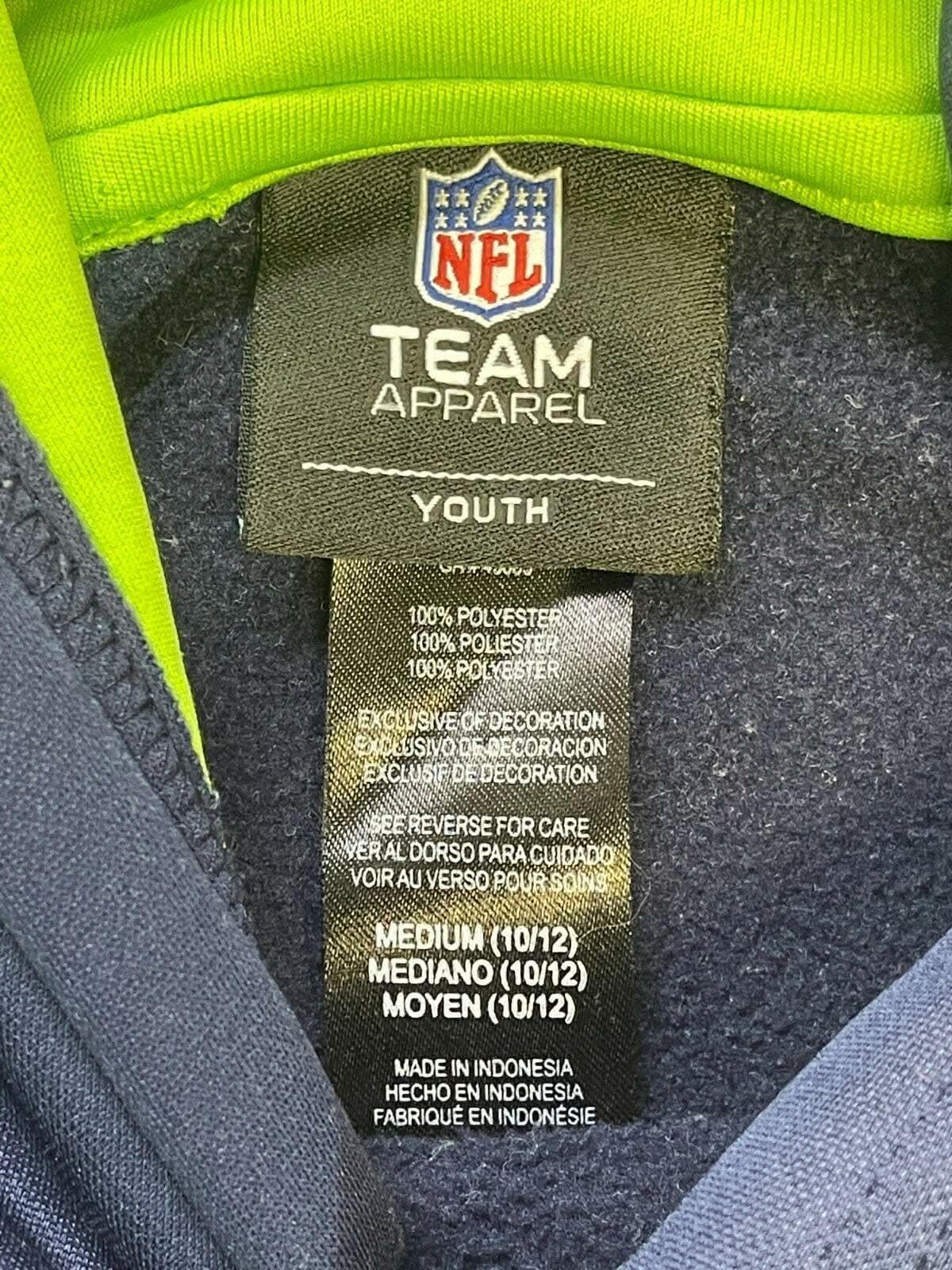 NFL Seattle Seahawks Navy Pullover Hoodie Youth Medium 10-12