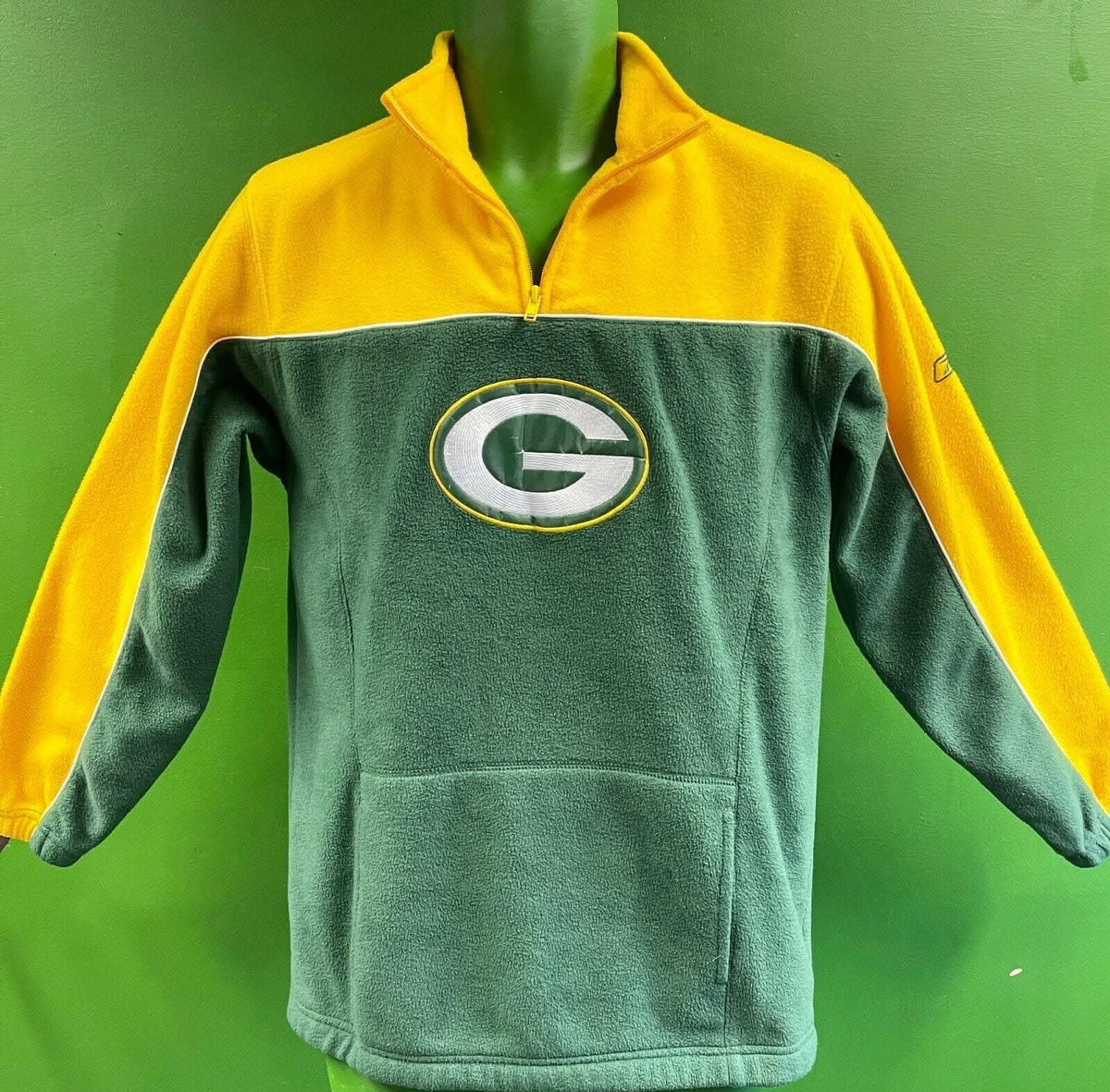 NFL Green Bay Packers Reebok Fleece 1/4 Zip Pullover Youth XL 18-20