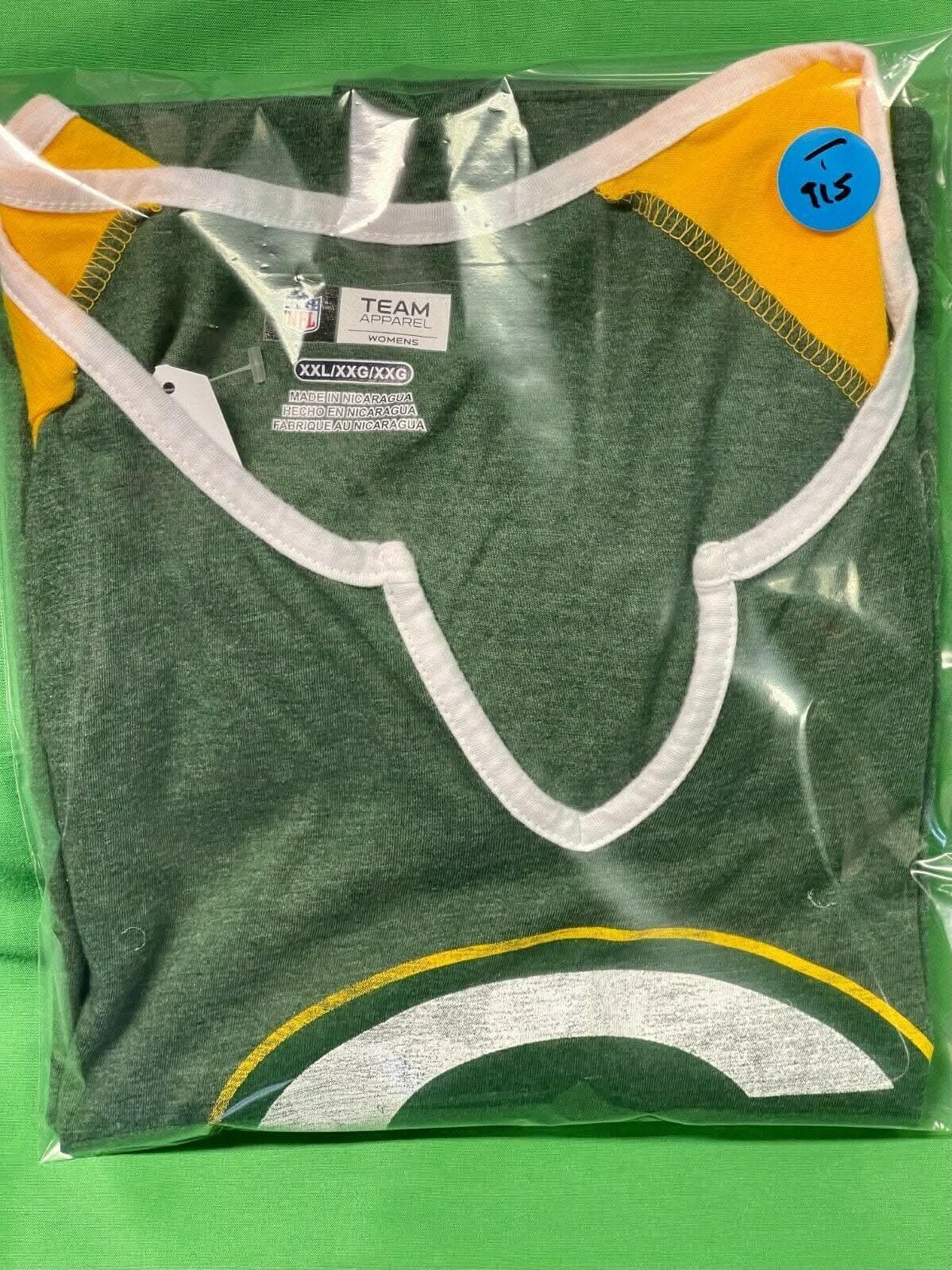 NFL Green Bay Packers Notch Collar T-Shirt Women's 2X-Large