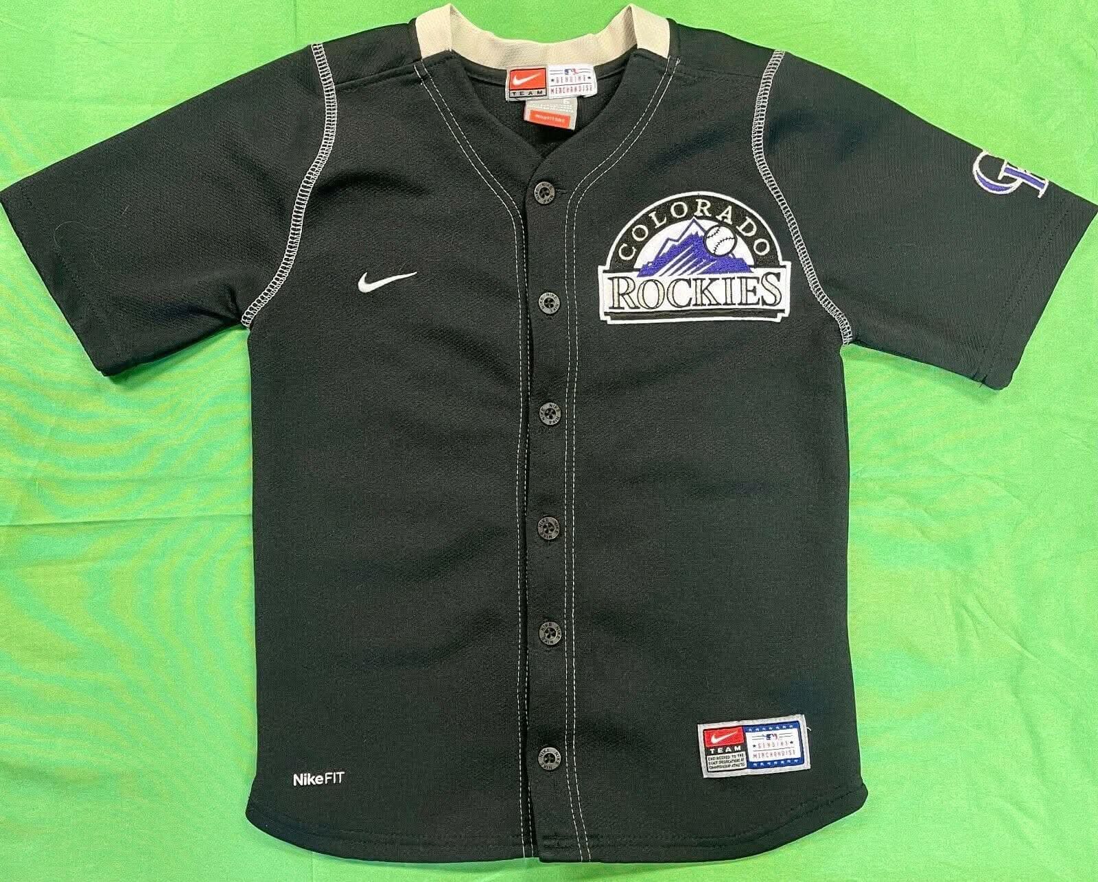 MLB Colorado Rockies Black Baseball Jersey Youth X-Small 5