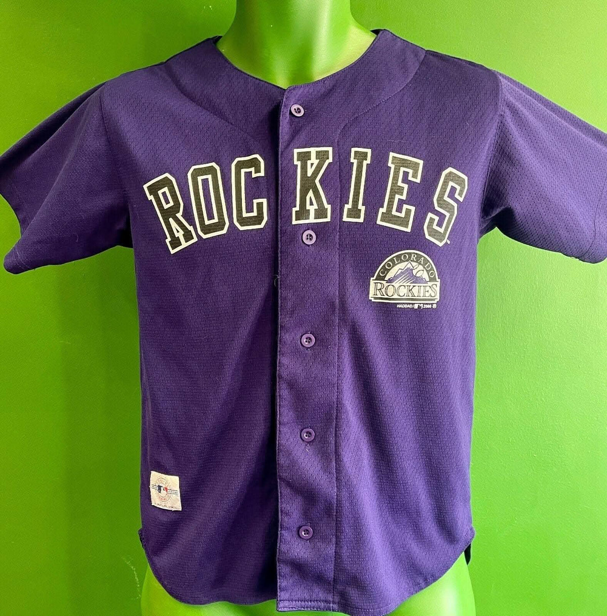 MLB Colorado Rockies Textured Jersey Screened Youth Medium