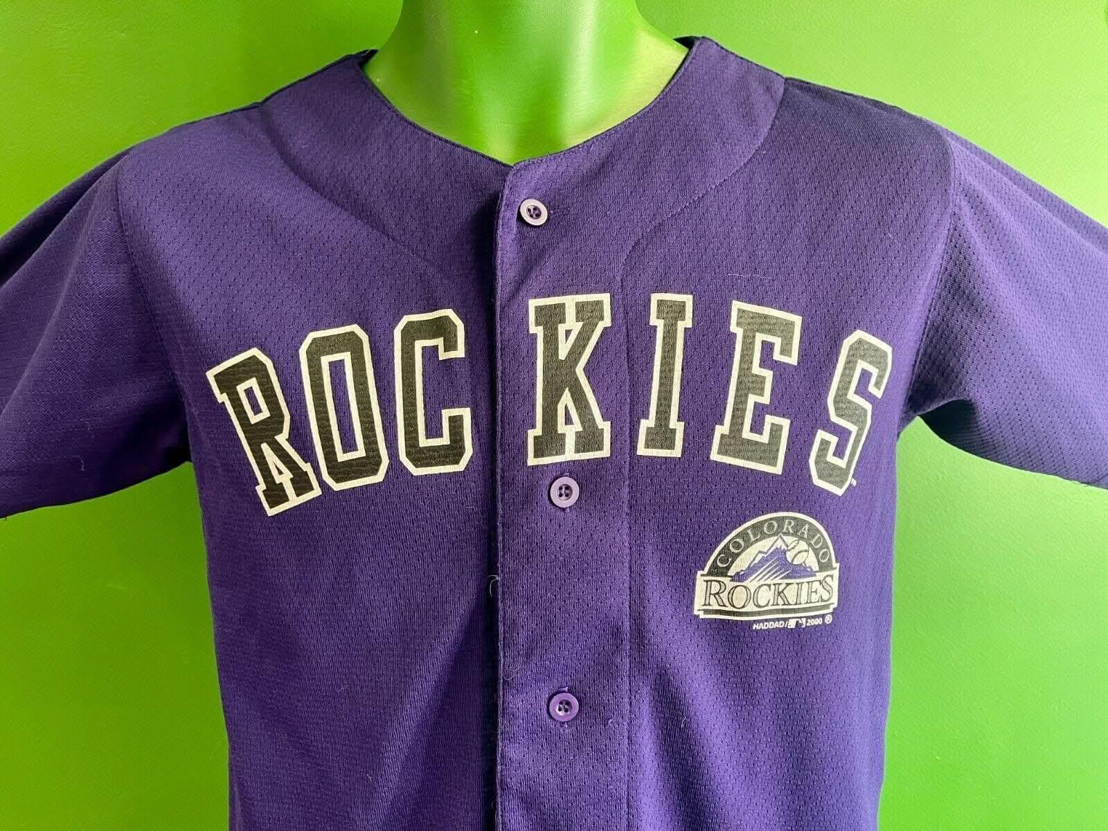 MLB Colorado Rockies Textured Jersey Screened Youth Medium