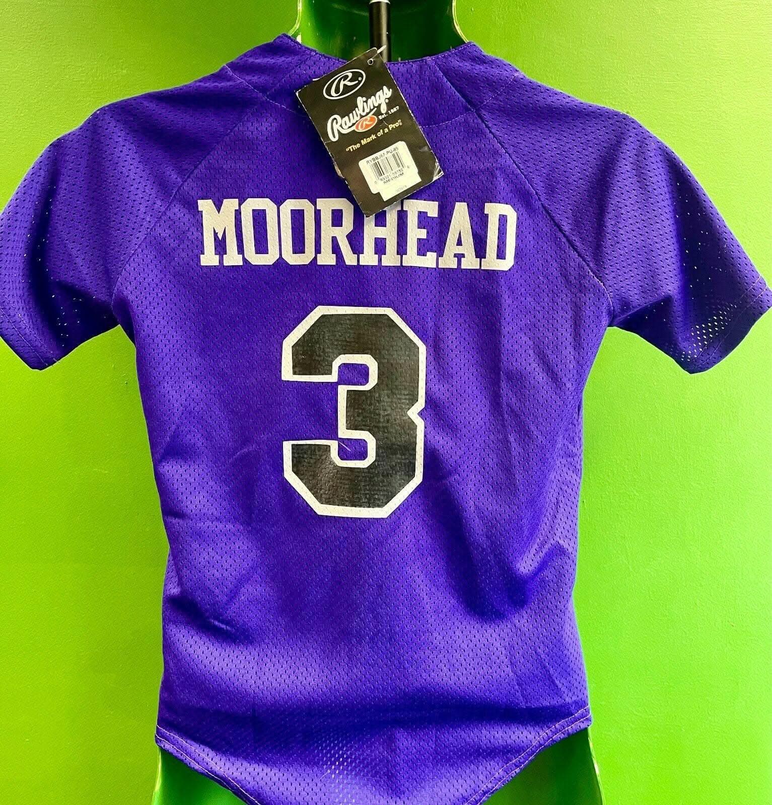 Rockers Moorhead #3 Rawlings Baseball Jersey Youth Medium 10-12 NWT