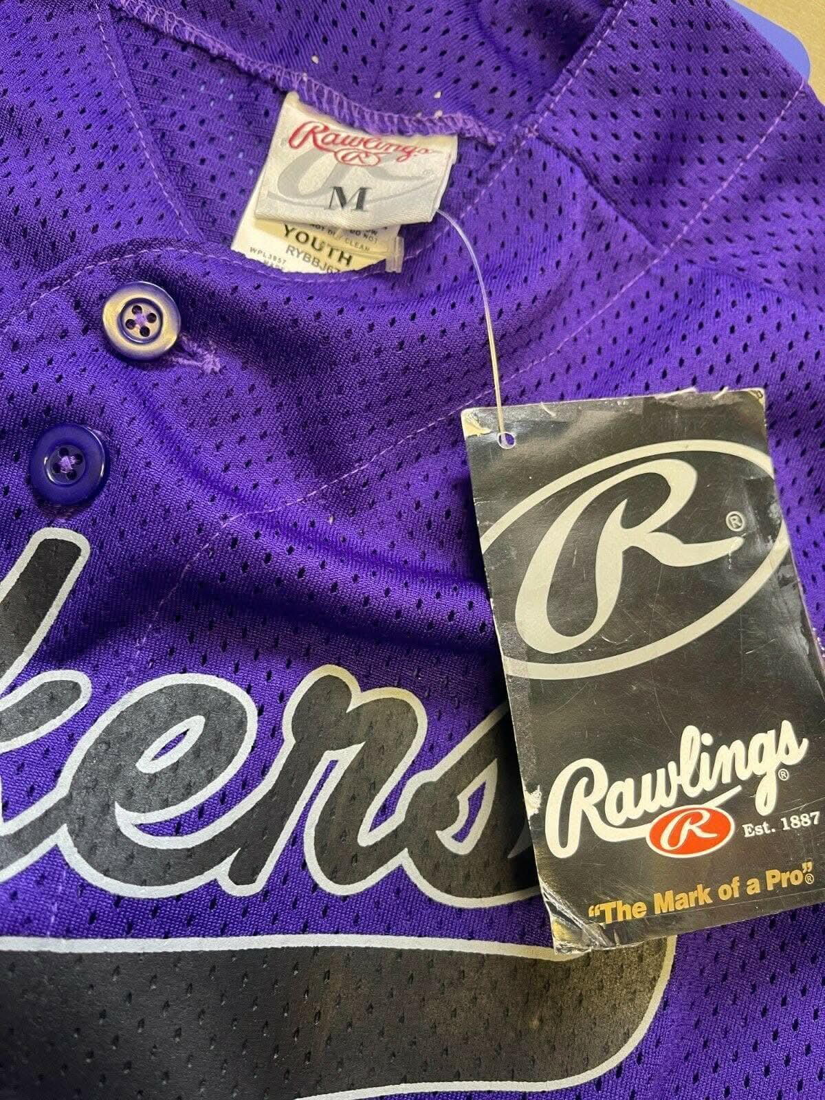 Rockers Moorhead #3 Rawlings Baseball Jersey Youth Medium 10-12 NWT