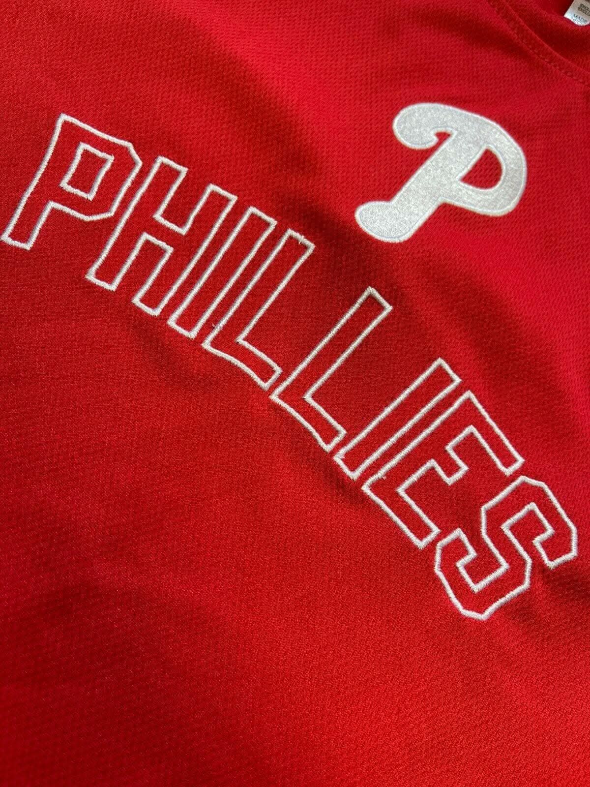 MLB Philadelphia Phillies Team Athletics Wicking T-Shirt Youth XL 14-16