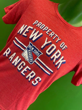 NHL New York Rangers Soft Tri-Blend Heathered T-Shirt Youth Medium 10-12