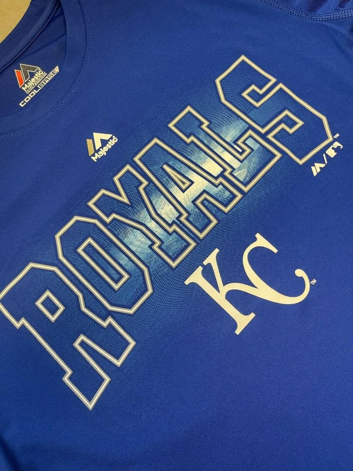 MLB Kansas City Royals Majestic Cool Base T-Shirt Youth Large 14-16