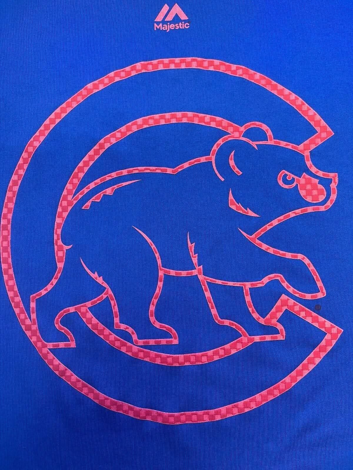 MLB Chicago Cubs Majestic Wicking T-Shirt Youth Large 14-16 - End Zone Kit
