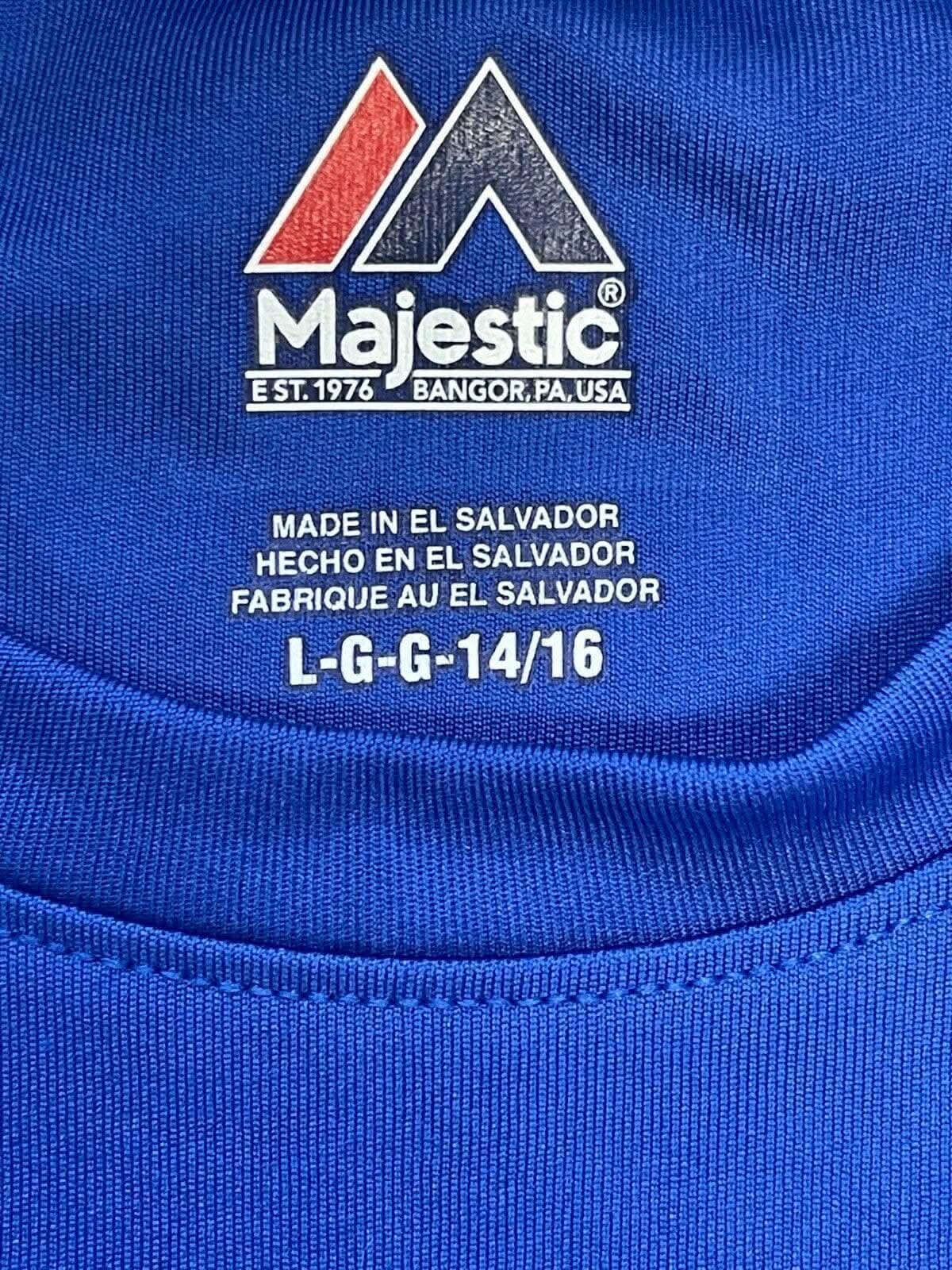 MLB Chicago Cubs Majestic Wicking T-Shirt Youth Large 14-16 - End Zone Kit