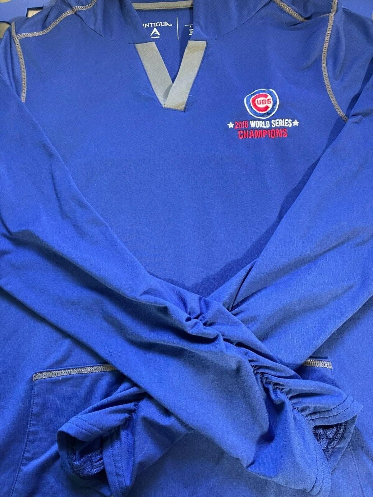 MLB Chicago Cubs Antigua World Series 2016 Champions Hoodie Women's L