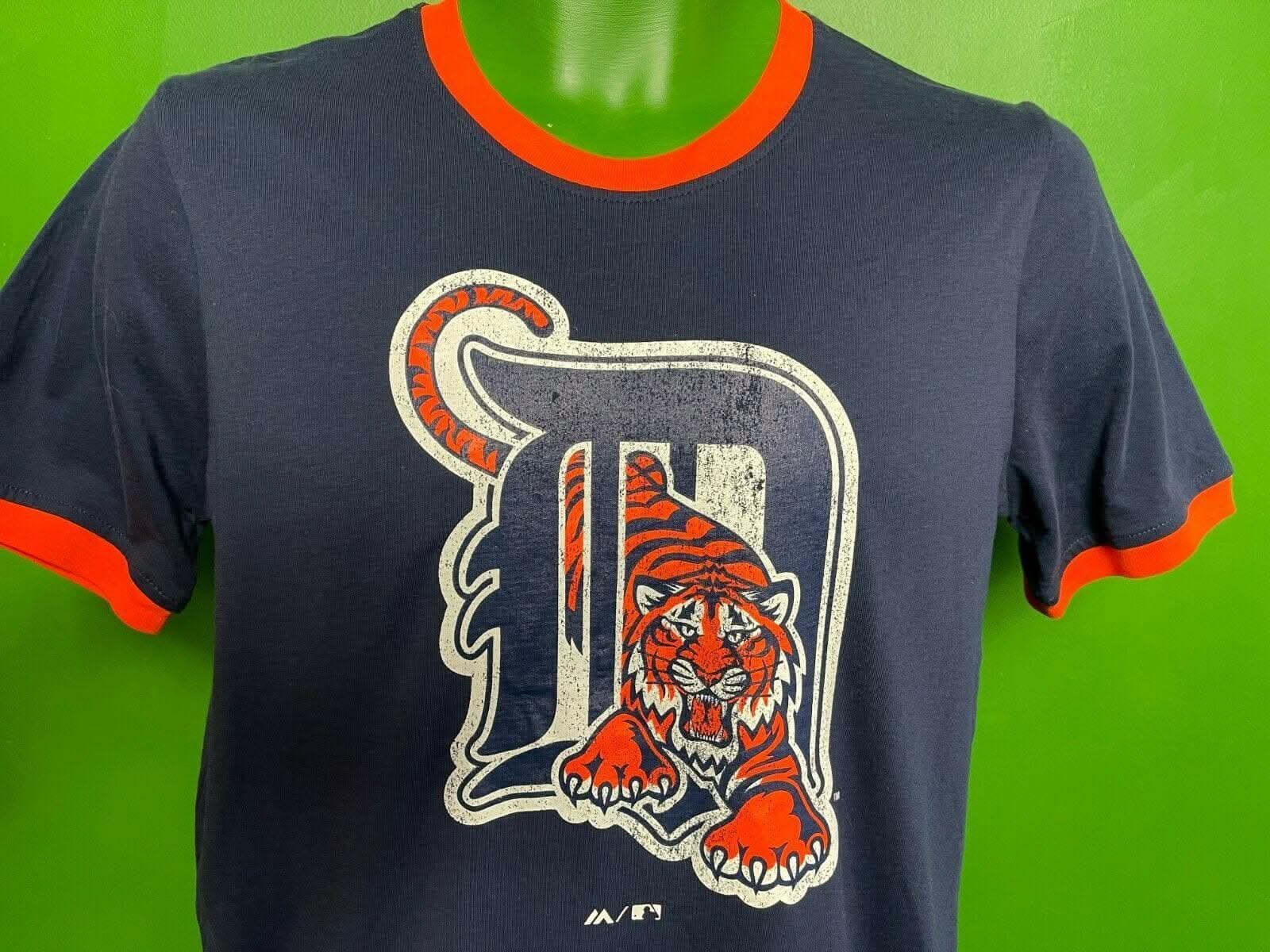 MLB Detroit Tigers Majestic Ringer T-Shirt Youth Large 14-16