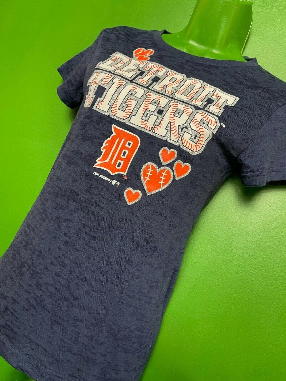 MLB Detroit Tigers Space Dye Semi-Sheer T-Shirt Girls' Large 14-16
