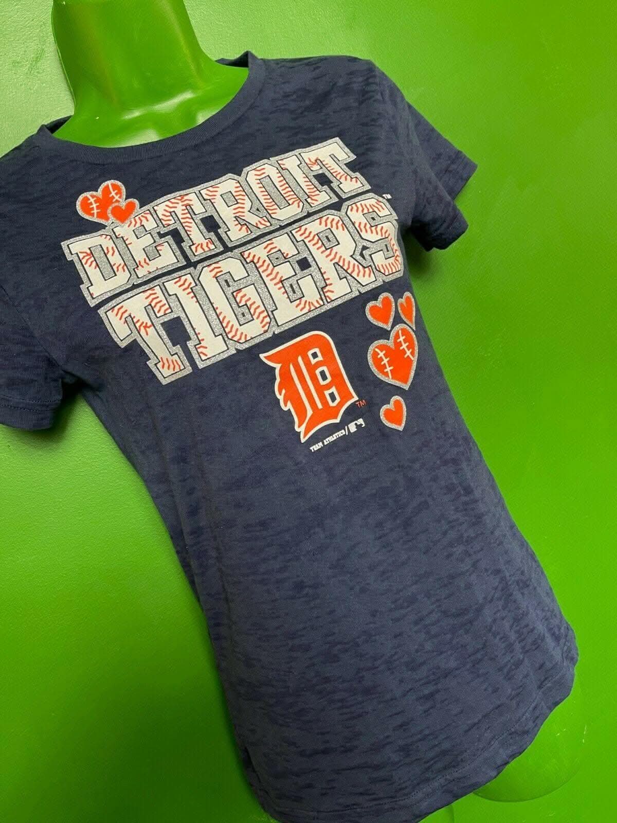 MLB Detroit Tigers Space Dye Semi-Sheer T-Shirt Girls' Large 14-16