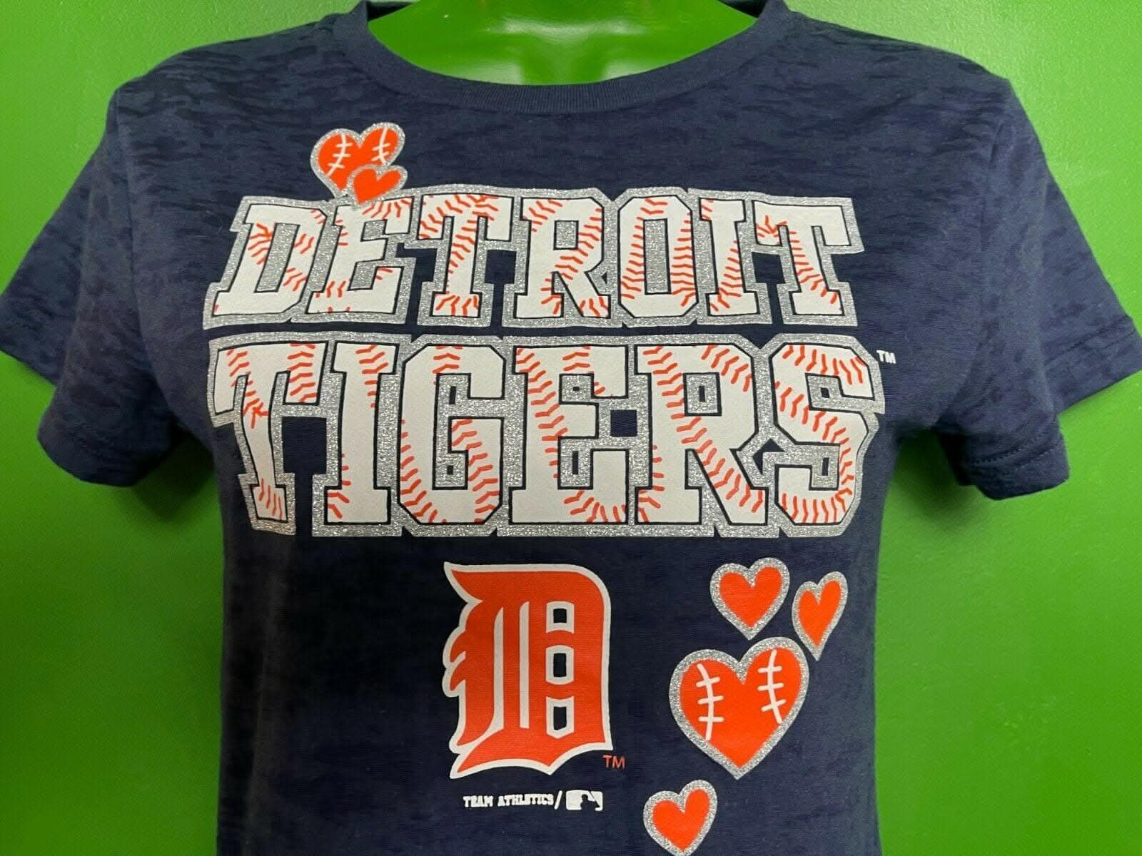 MLB Detroit Tigers Space Dye Semi-Sheer T-Shirt Girls' Large 14-16
