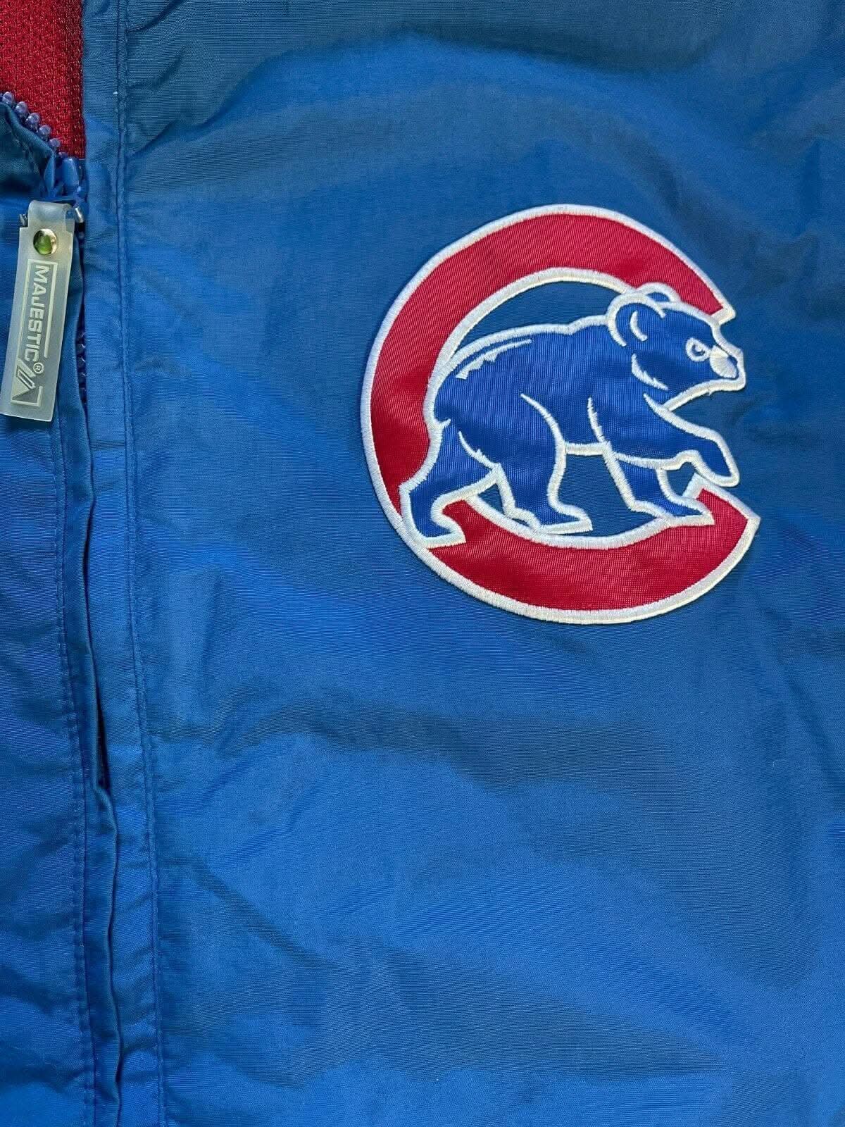 MLB Chicago Cubs Majestic Blue Stitched Jacket Youth Medium 10-12