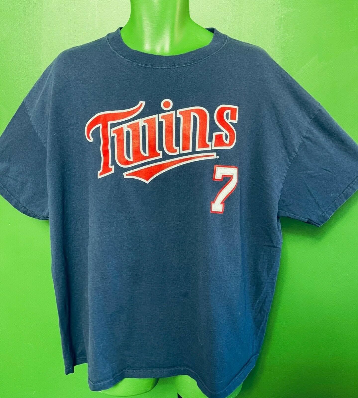 MLB Minnesota Twins Joe Mauer #7 Lee T-Shirt Men's 2X-Large