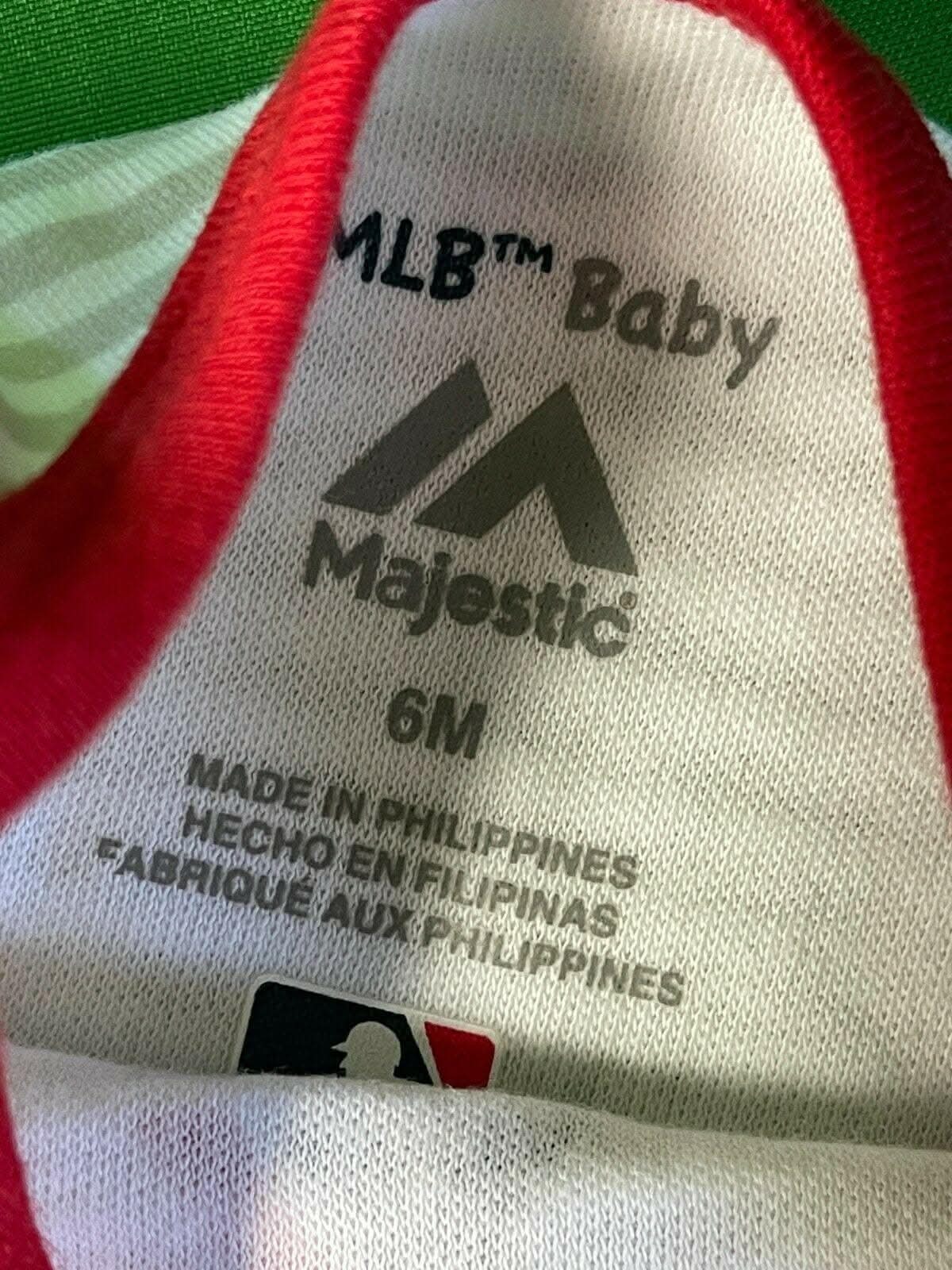 MLB St Louis Cardinals Majestic Striped Bodysuit/Vest 6 months NWOT