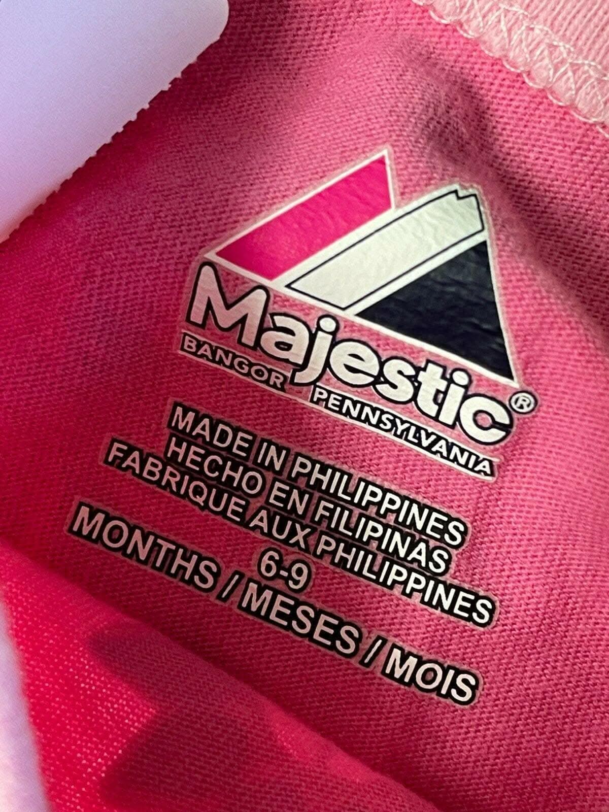 MLB Chicago Cubs Majestic Pink Bodysuit/Vest 6-9 months
