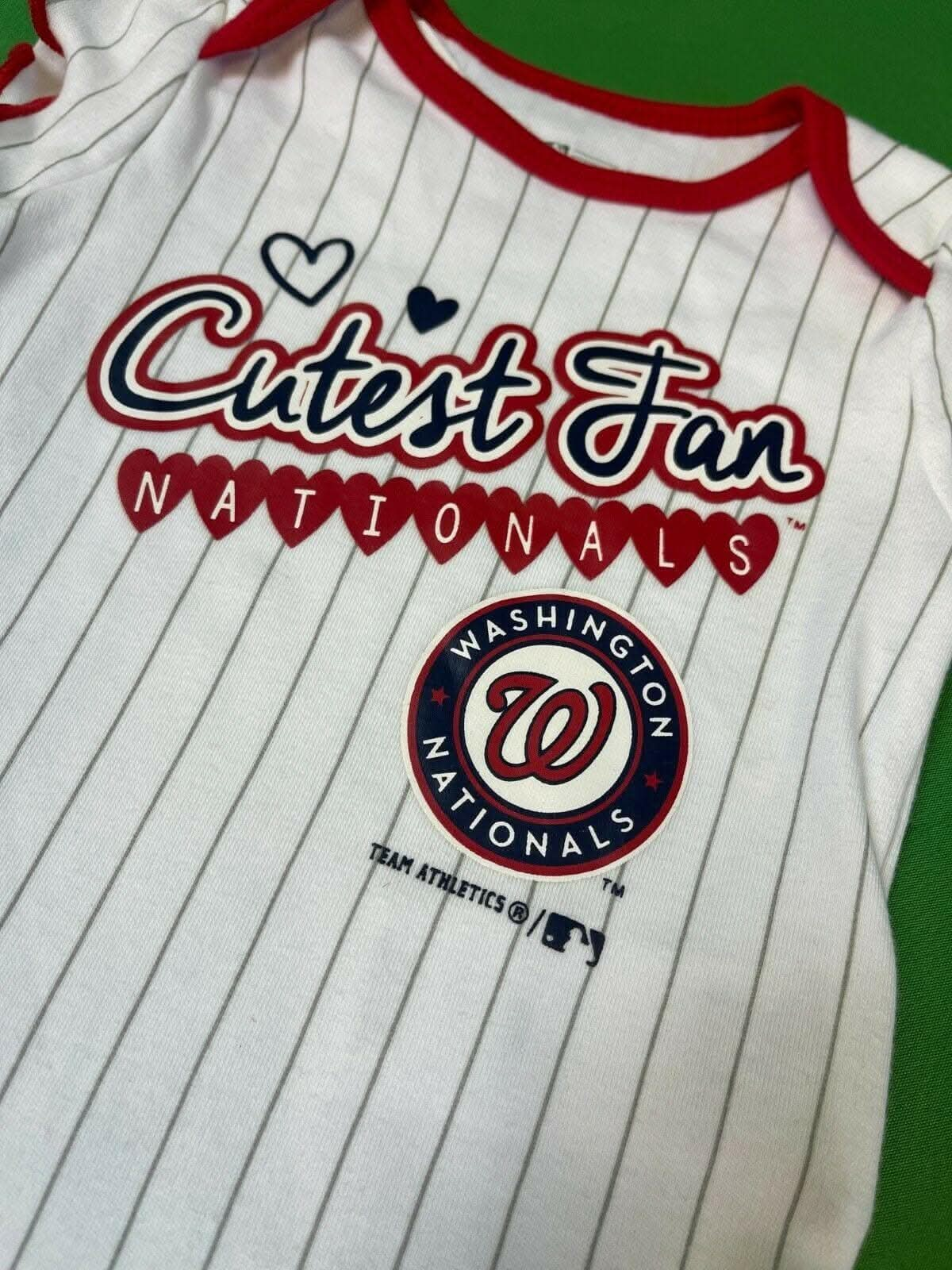 MLB Washington Nationals Pin Striped Girls' Bodysuit/Vest Newborn 0-3 m