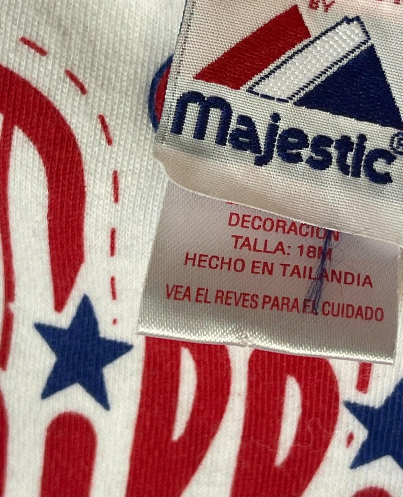 MLB Philadelphia Phillies Majestic Jersey-Style Top Toddler 18 m NWT
