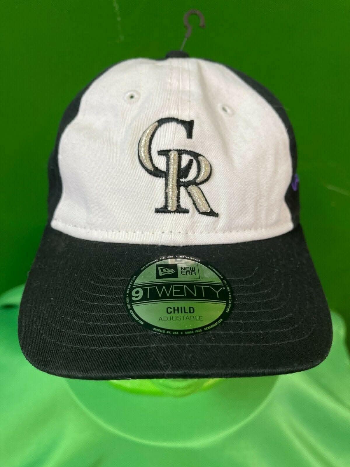 MLB Colorado Rockies New Era 9TWENTY Cap/Hat B&W Strapback Youth NWT