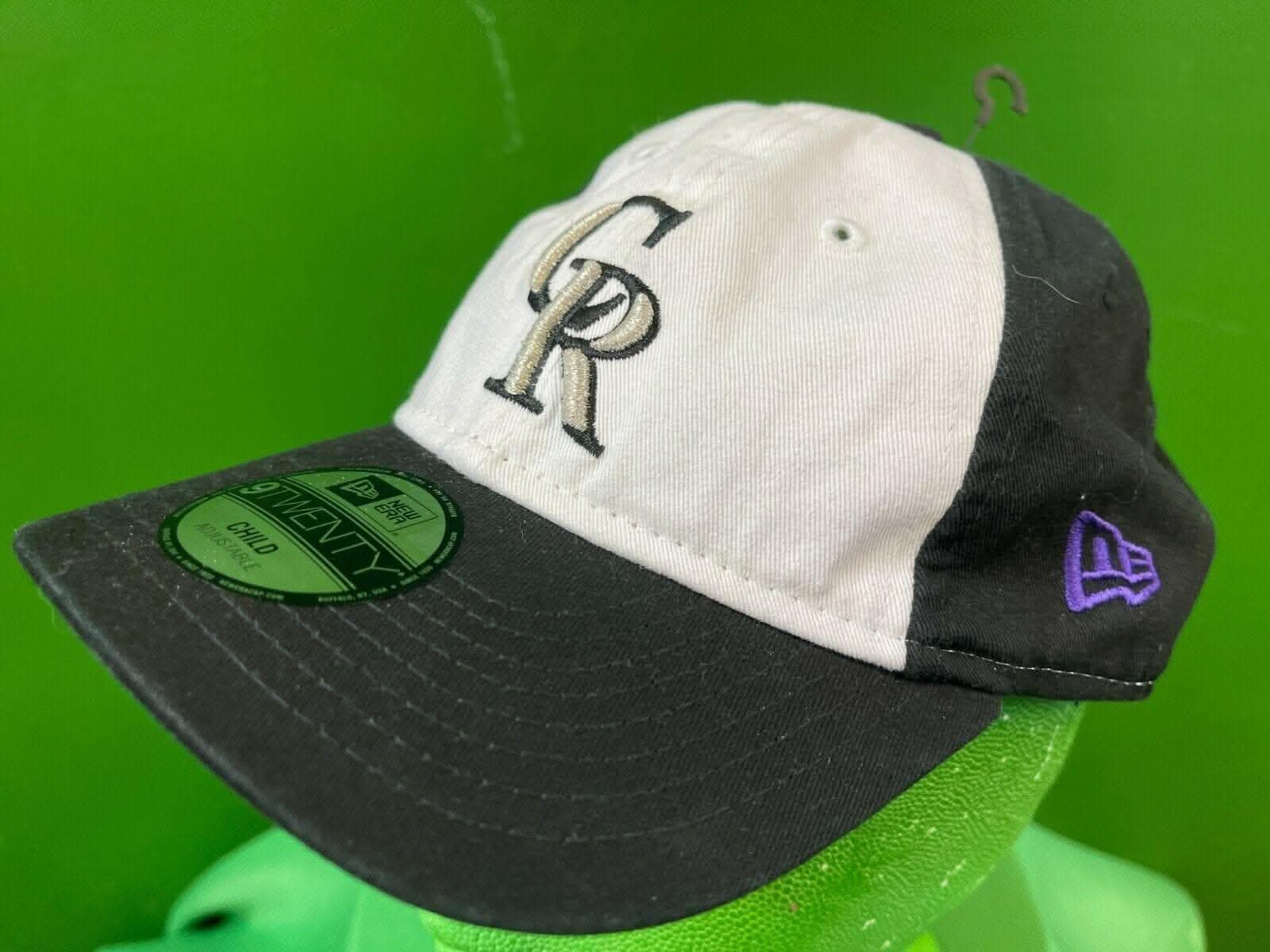 MLB Colorado Rockies New Era 9TWENTY Cap/Hat B&W Strapback Youth NWT