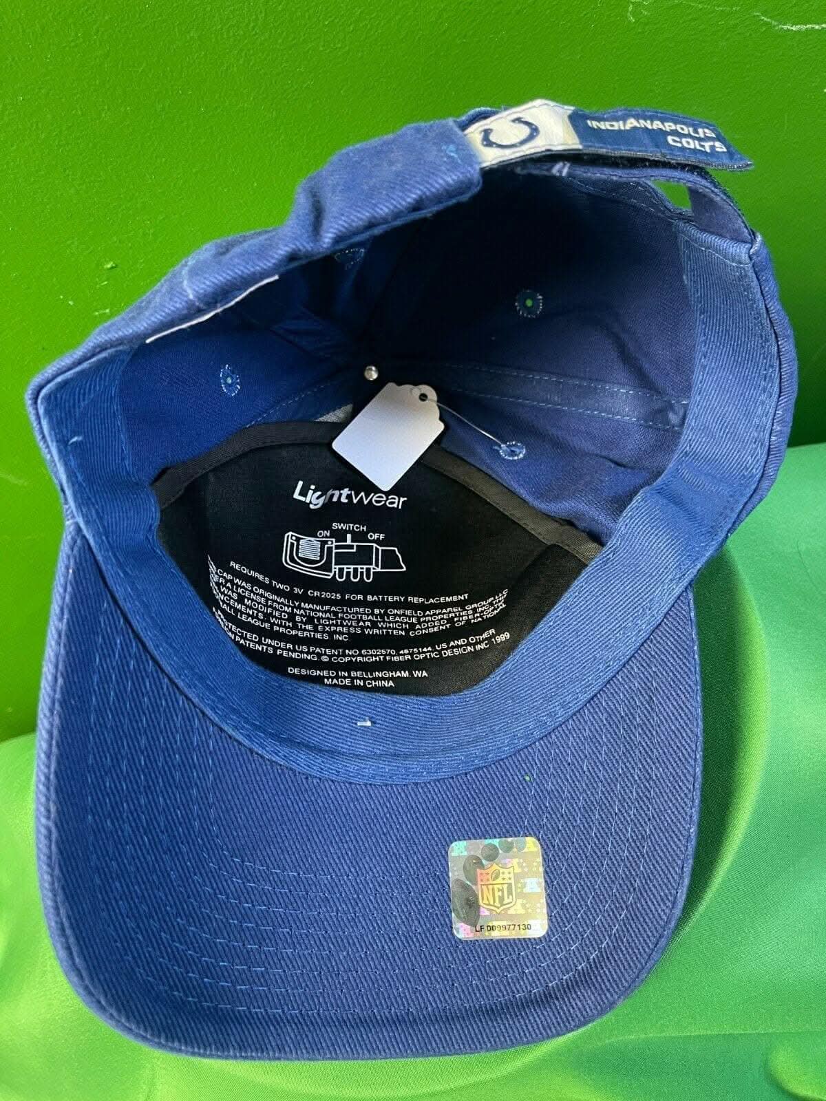 NFL Indianapolis Colts Light Up Cap Hat Cotton OSFA Strapback