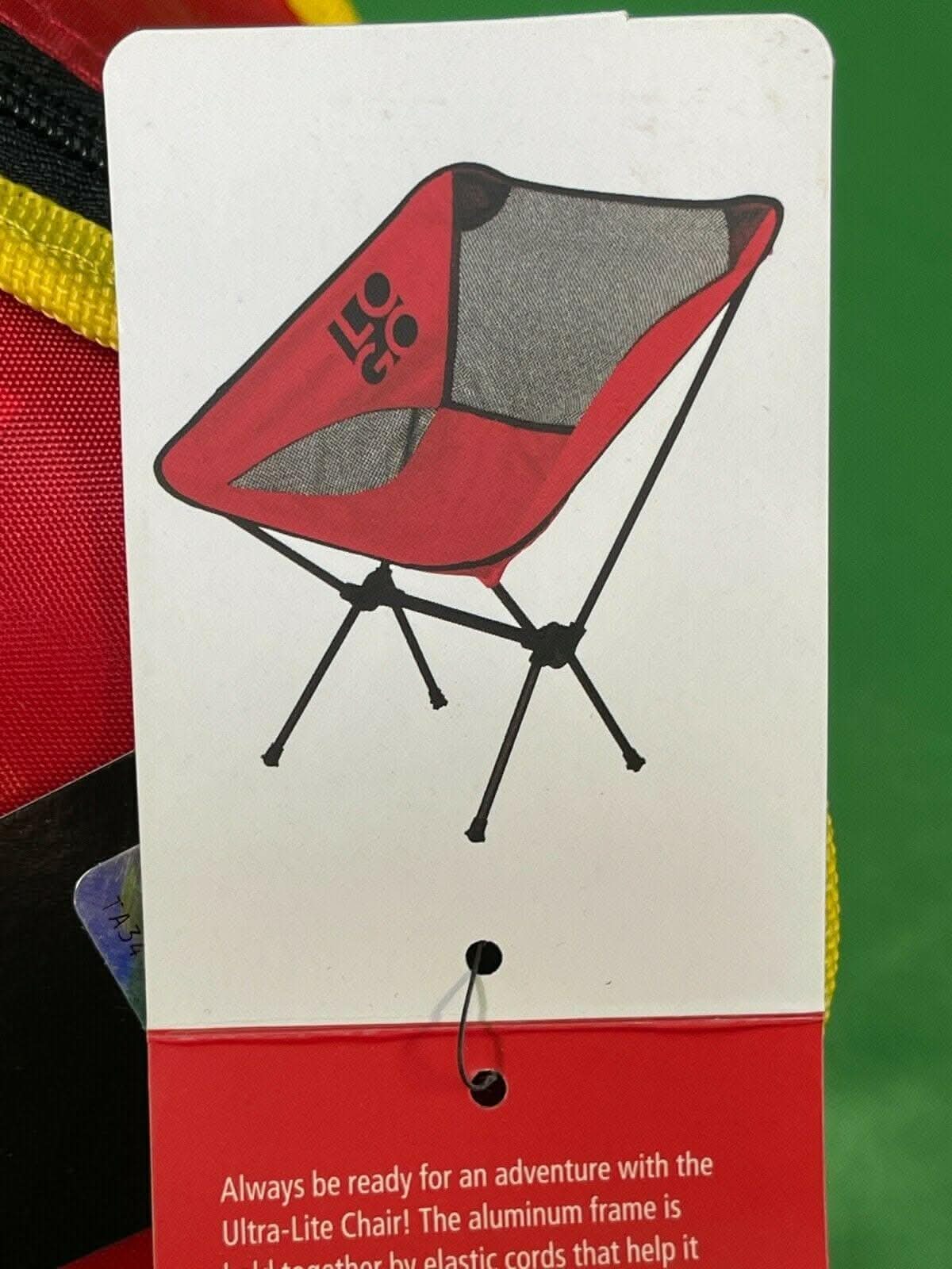 NFL Kansas City Chiefs Logo Ultra-Lite Chair Portable Camping NWT