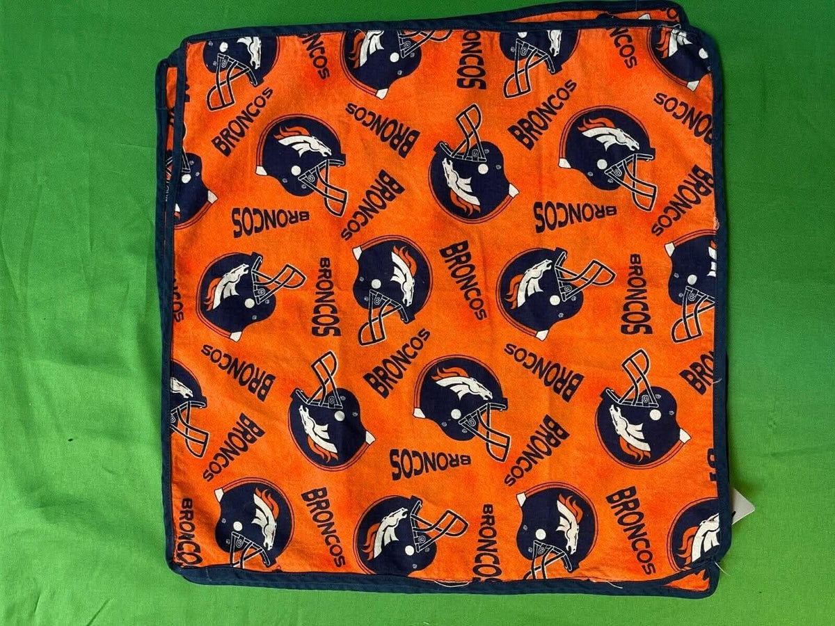NFL Denver Broncos Set of 4 Dinner Napkins 12" Square Handmade from Licensed Fabric