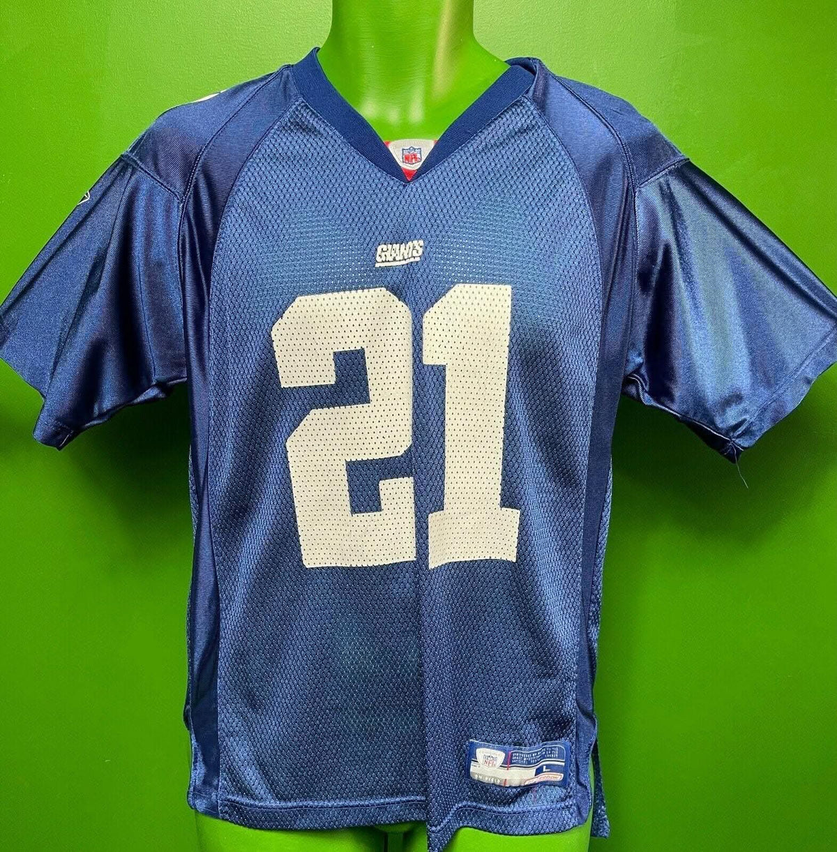 NFL New York Giants Tiki Barber #21 Reebok Jersey Youth Large 14-16