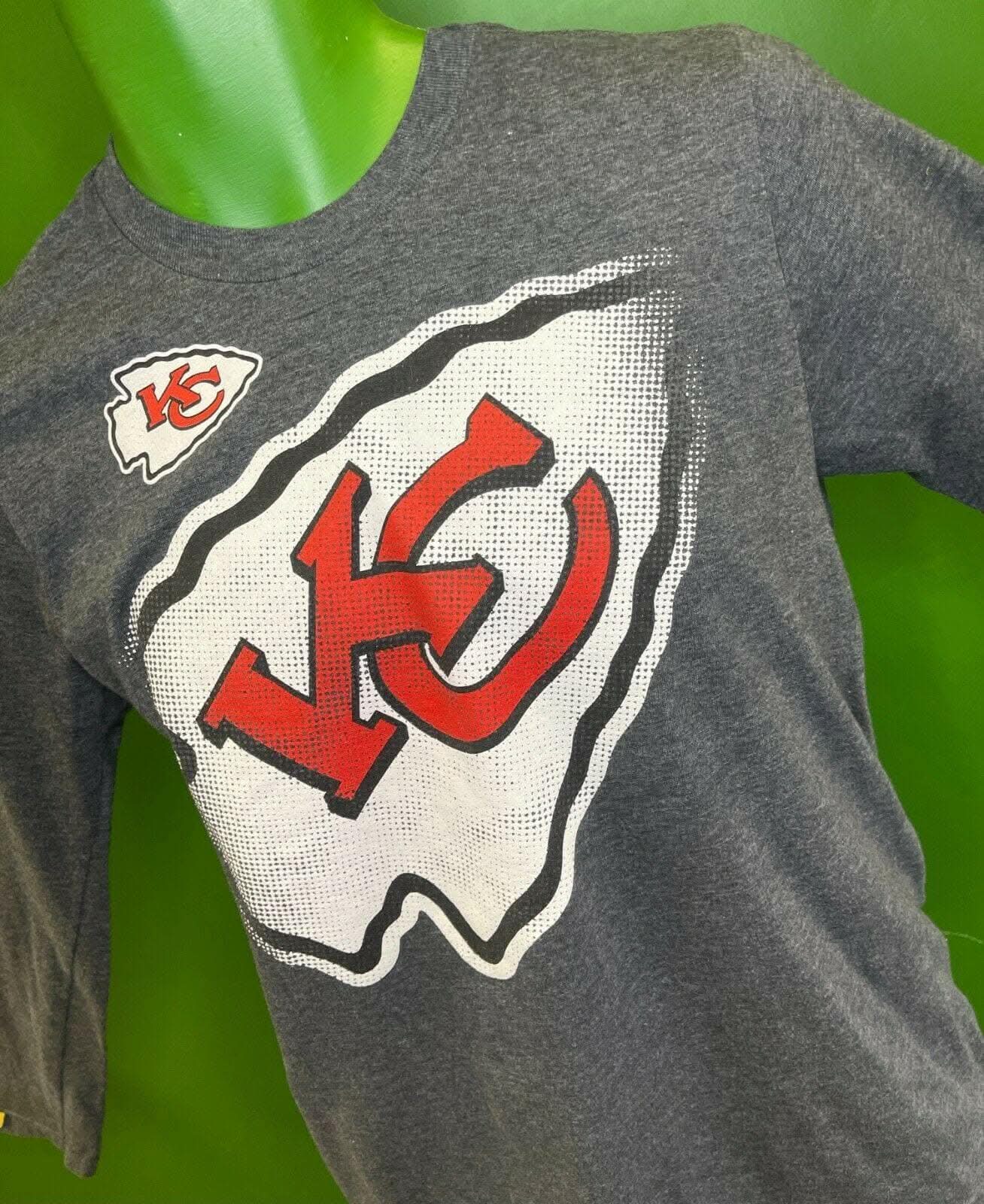 NFL Kansas City Chiefs Dark Grey L/S T-Shirt Youth Large 14-16