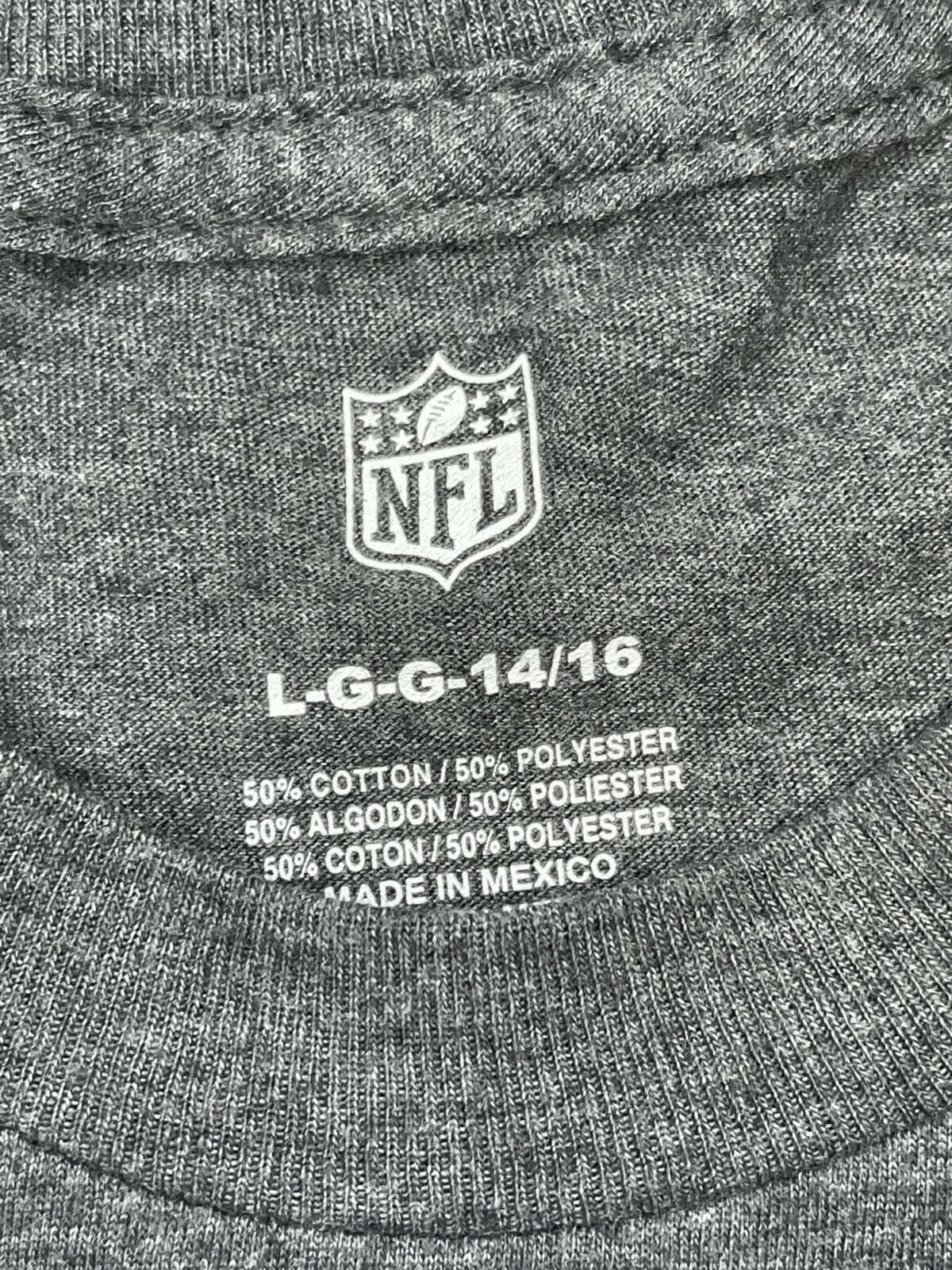 NFL Kansas City Chiefs Dark Grey L/S T-Shirt Youth Large 14-16
