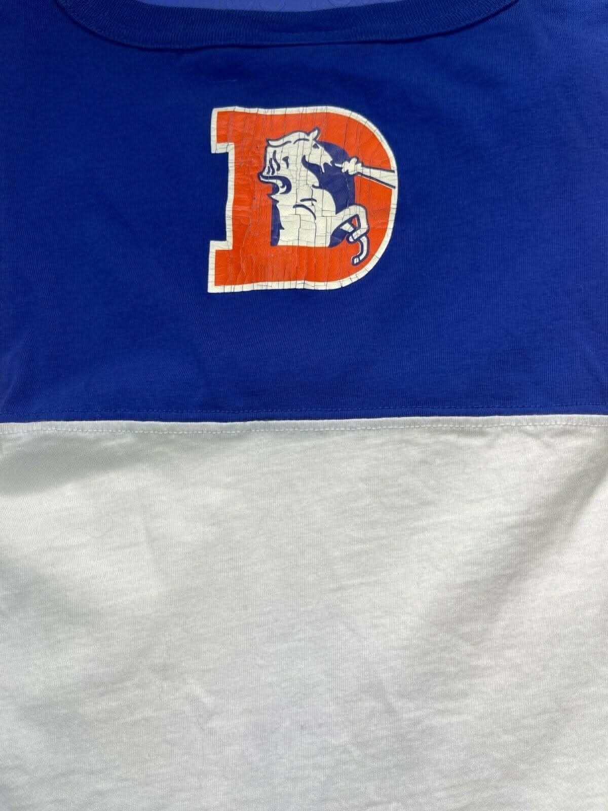NFL Denver Broncos 100% Cotton White 1960 T-Shirt Unisex Small