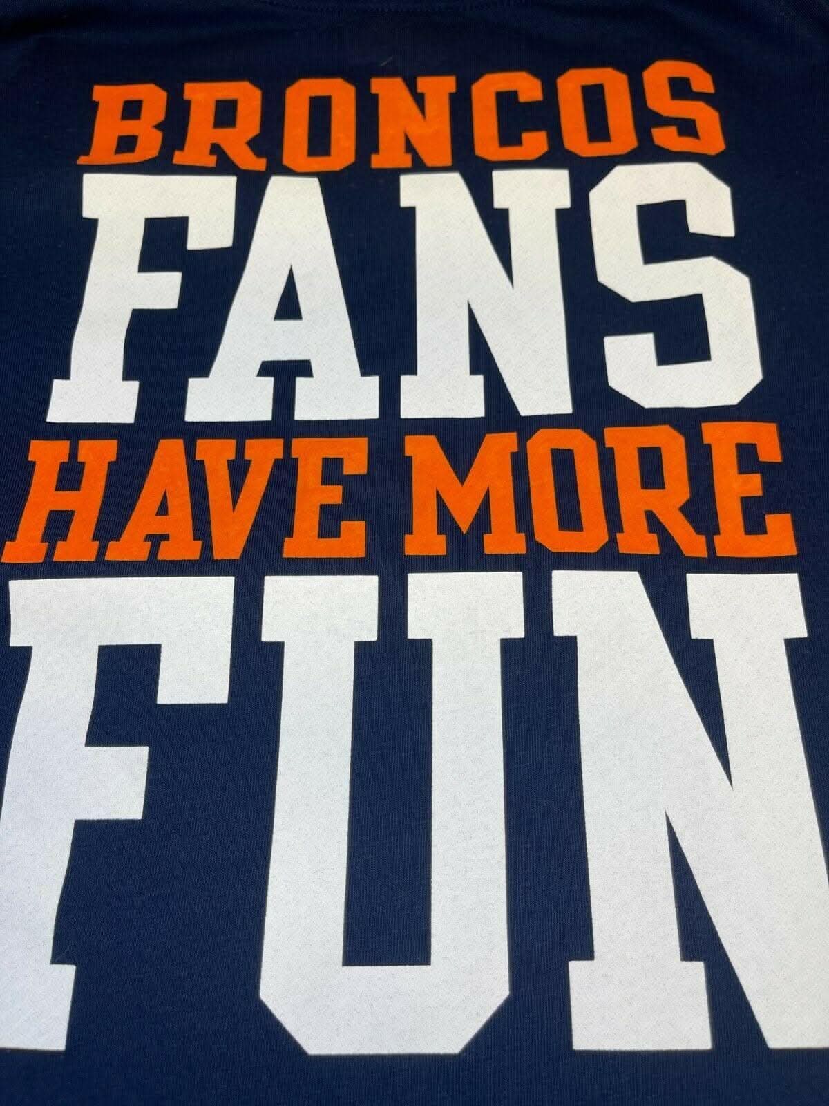 NFL Denver Broncos "Have More Fun" 60 T-Shirt Girls' Youth XL 16-18