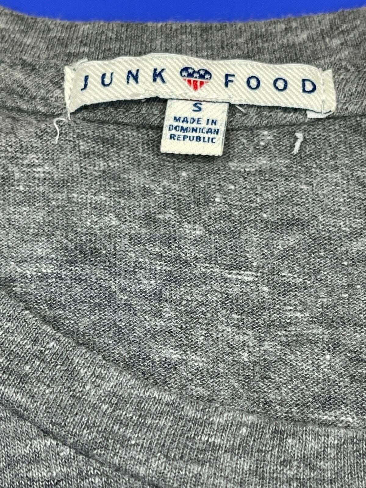 NFL Denver Broncos Junk Food Heathered Grey T-Shirt Retro Unisex Small
