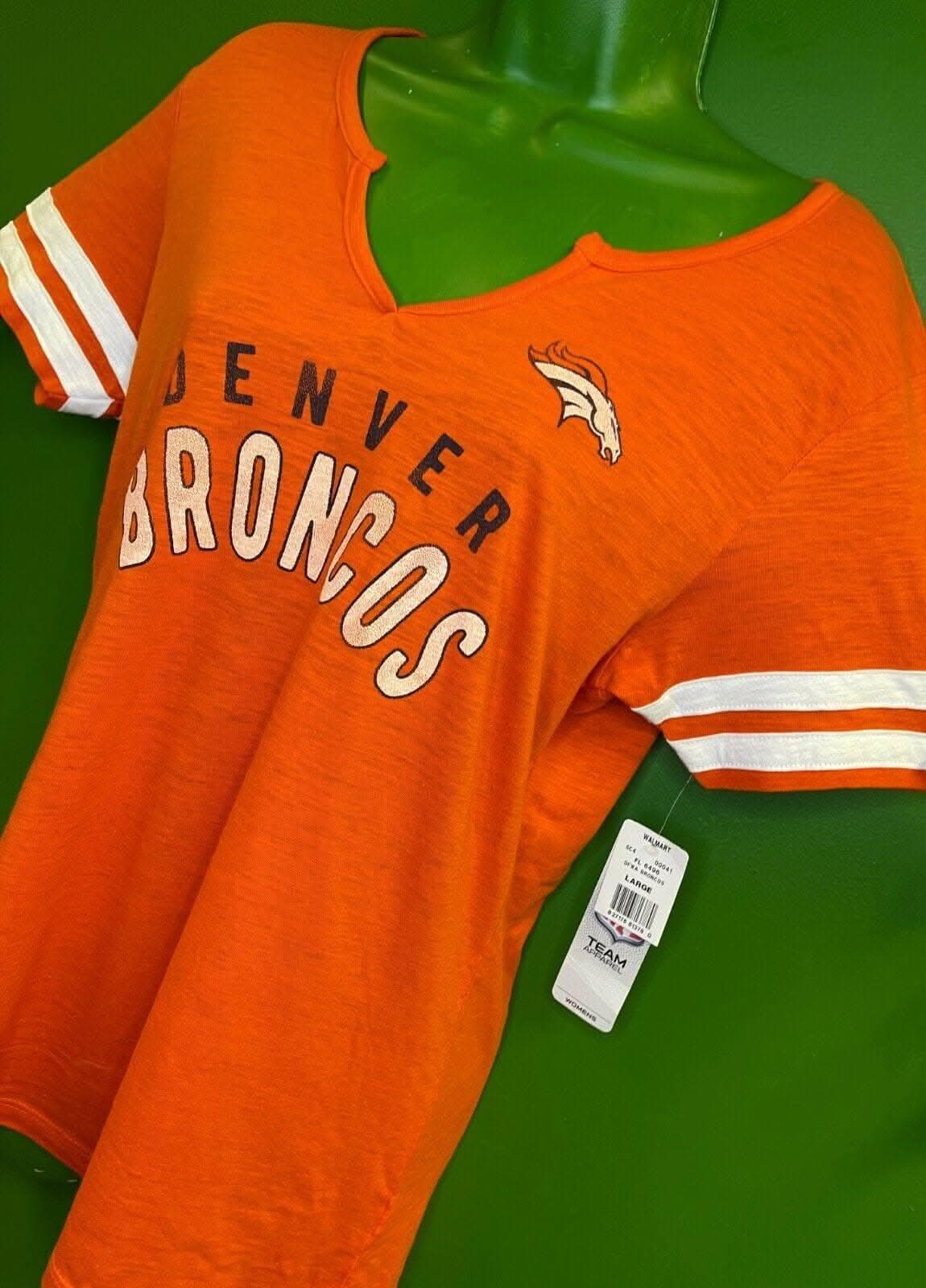 NFL Denver Broncos Notch Neck T-Shirt Women's Large NWT