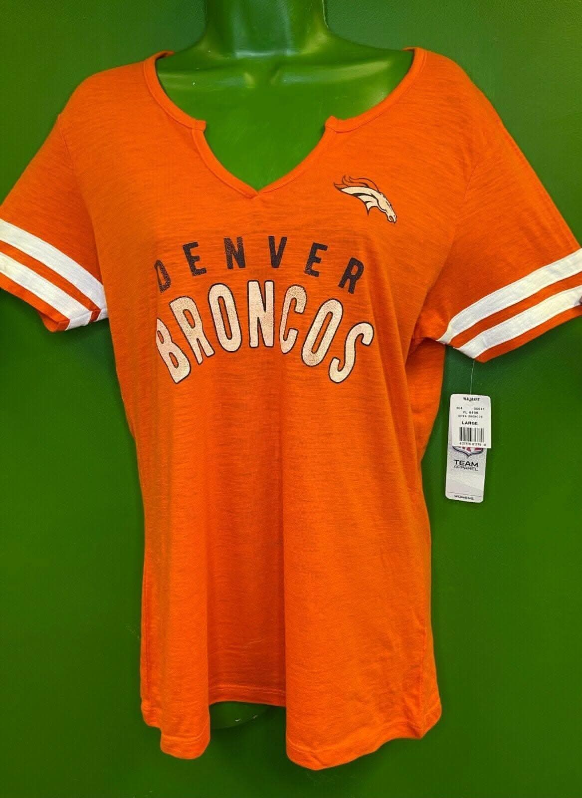 NFL Denver Broncos Notch Neck T-Shirt Women's Large NWT
