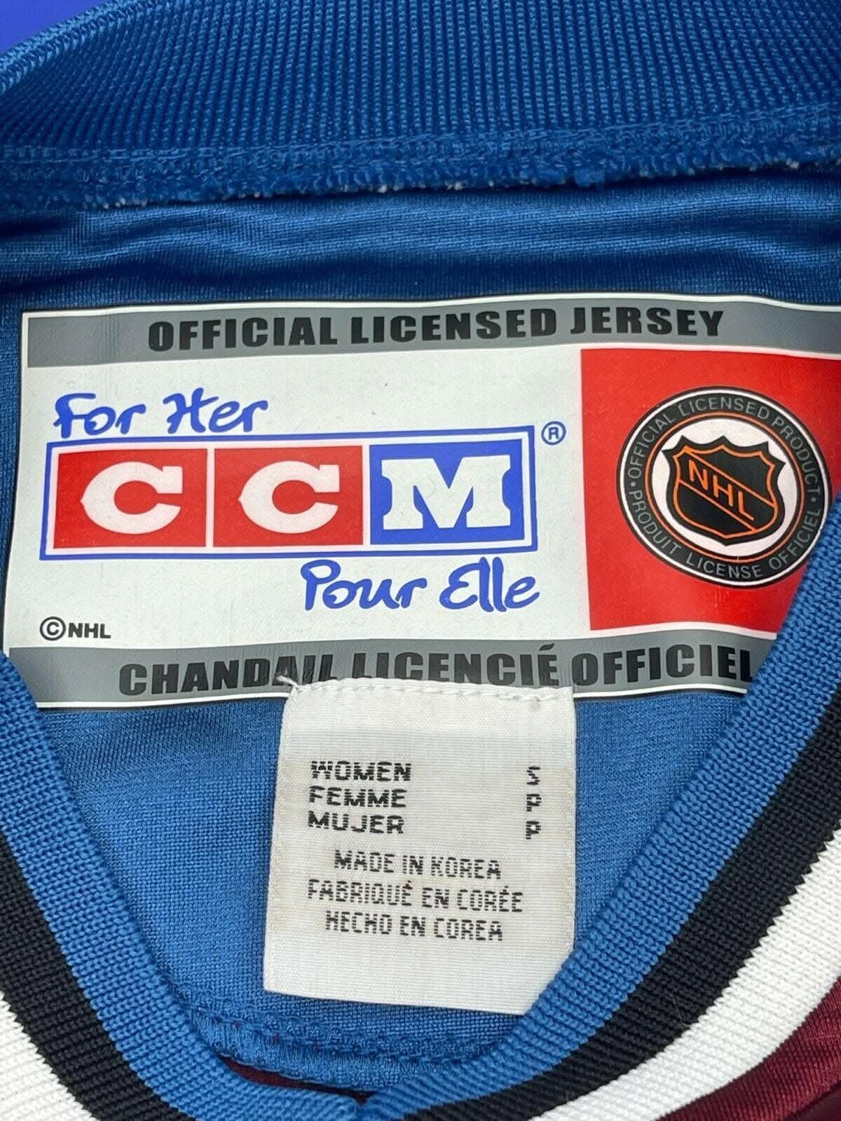 NHL Colorado Avalanche CCM Satiny Jersey Women's Small